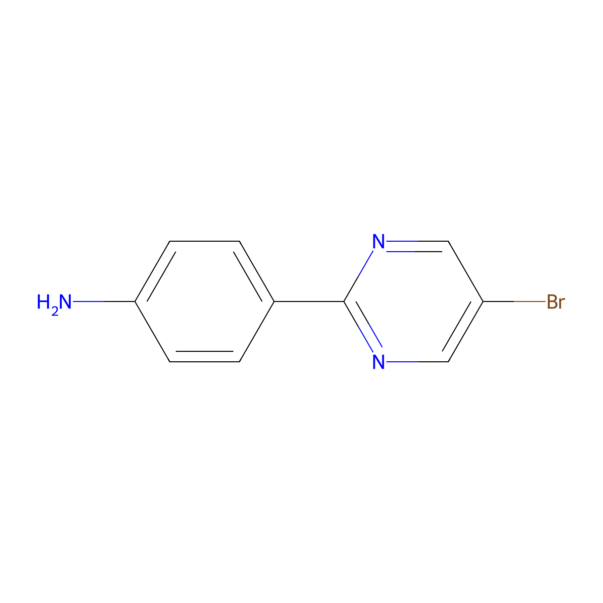 4-(5-Bromopyrimidin-2-yl)aniline molecular structure, CAS 1339581-73-5