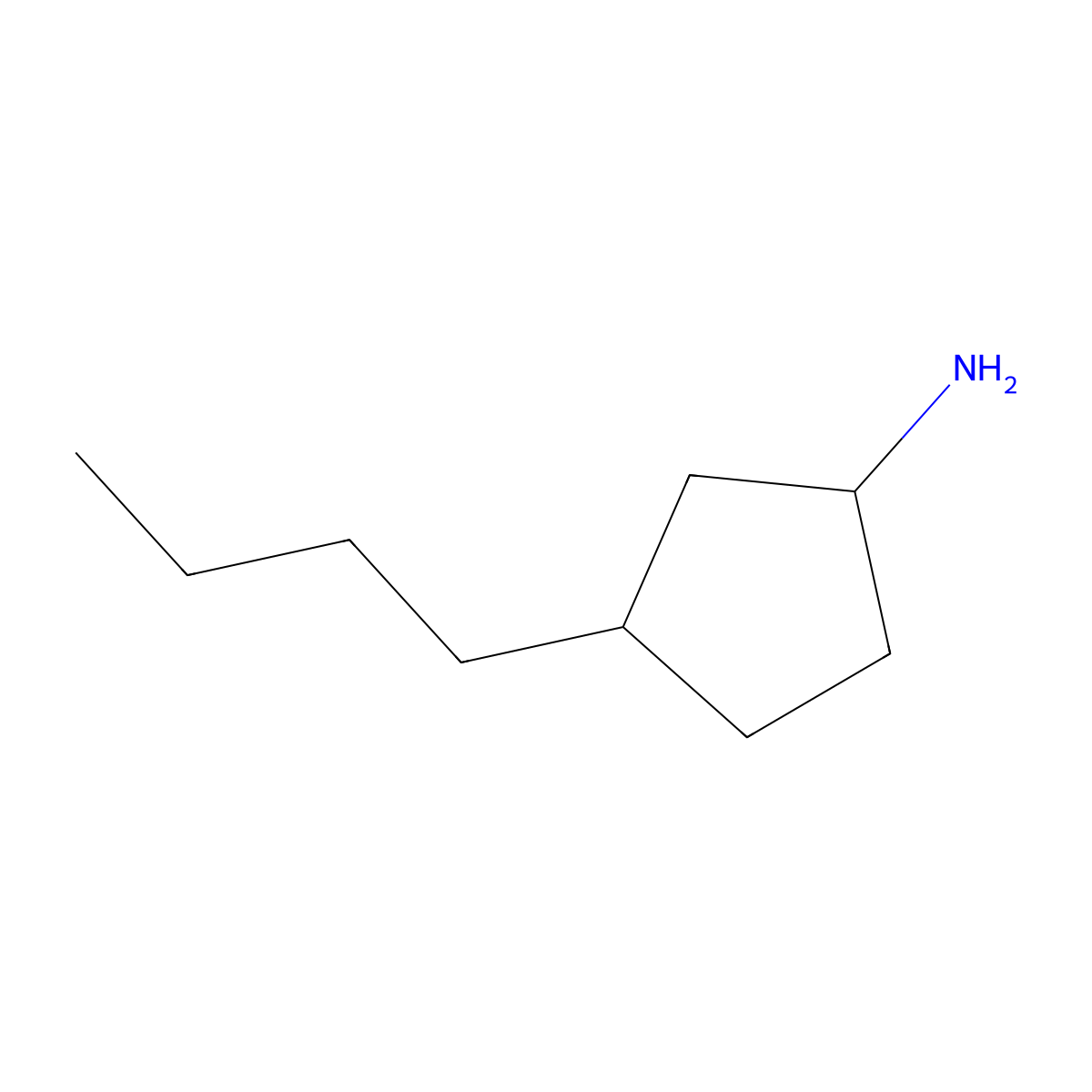 3-Butylcyclopentan-1-amine molecular structure, CAS 1339583-07-1