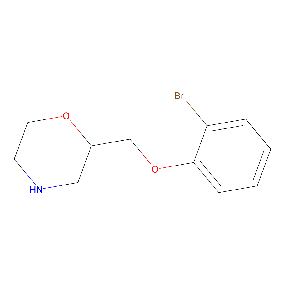 2-((2-Bromophenoxy)methyl)morpholine molecular structure, CAS 1339586-56-9