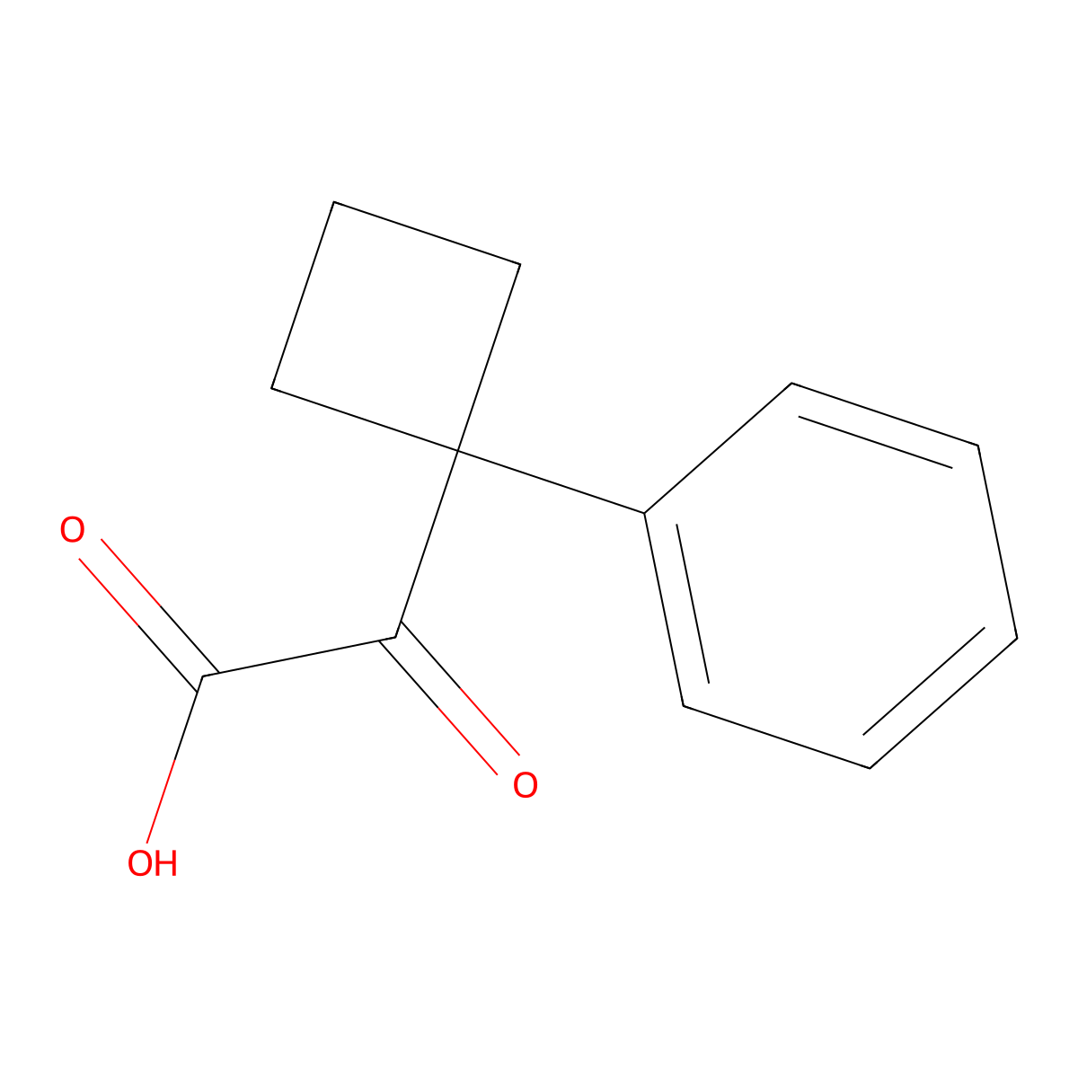 2-Oxo-2-(1-phenylcyclobutyl)acetic acid molecular structure, CAS 1339587-28-8