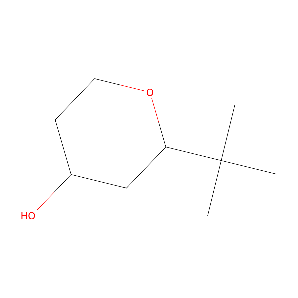 2-Tert-butyloxan-4-ol molecular structure, CAS 1339588-58-7