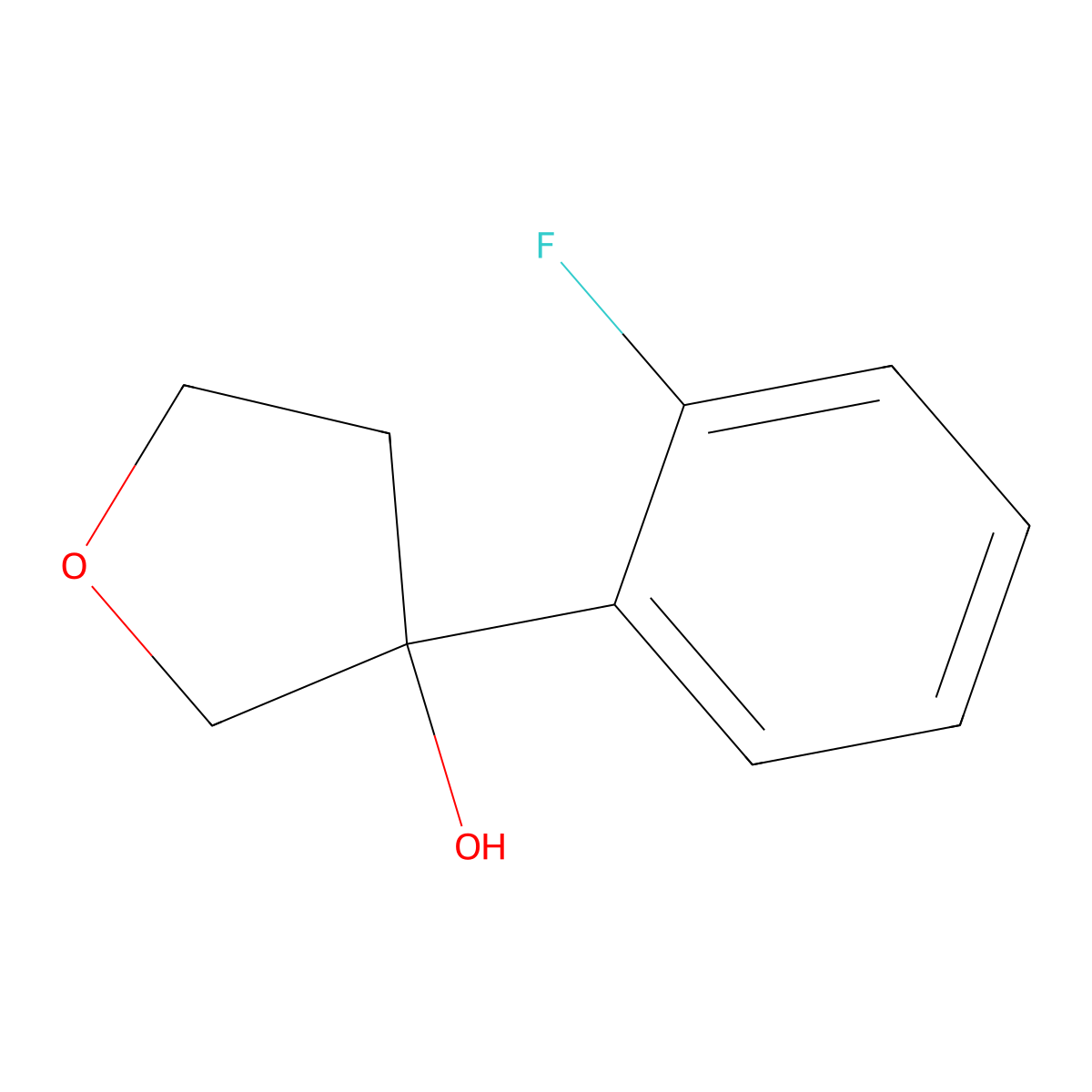 3-(2-Fluorophenyl)tetrahydro-3-furanol molecular structure, CAS 1339589-38-6
