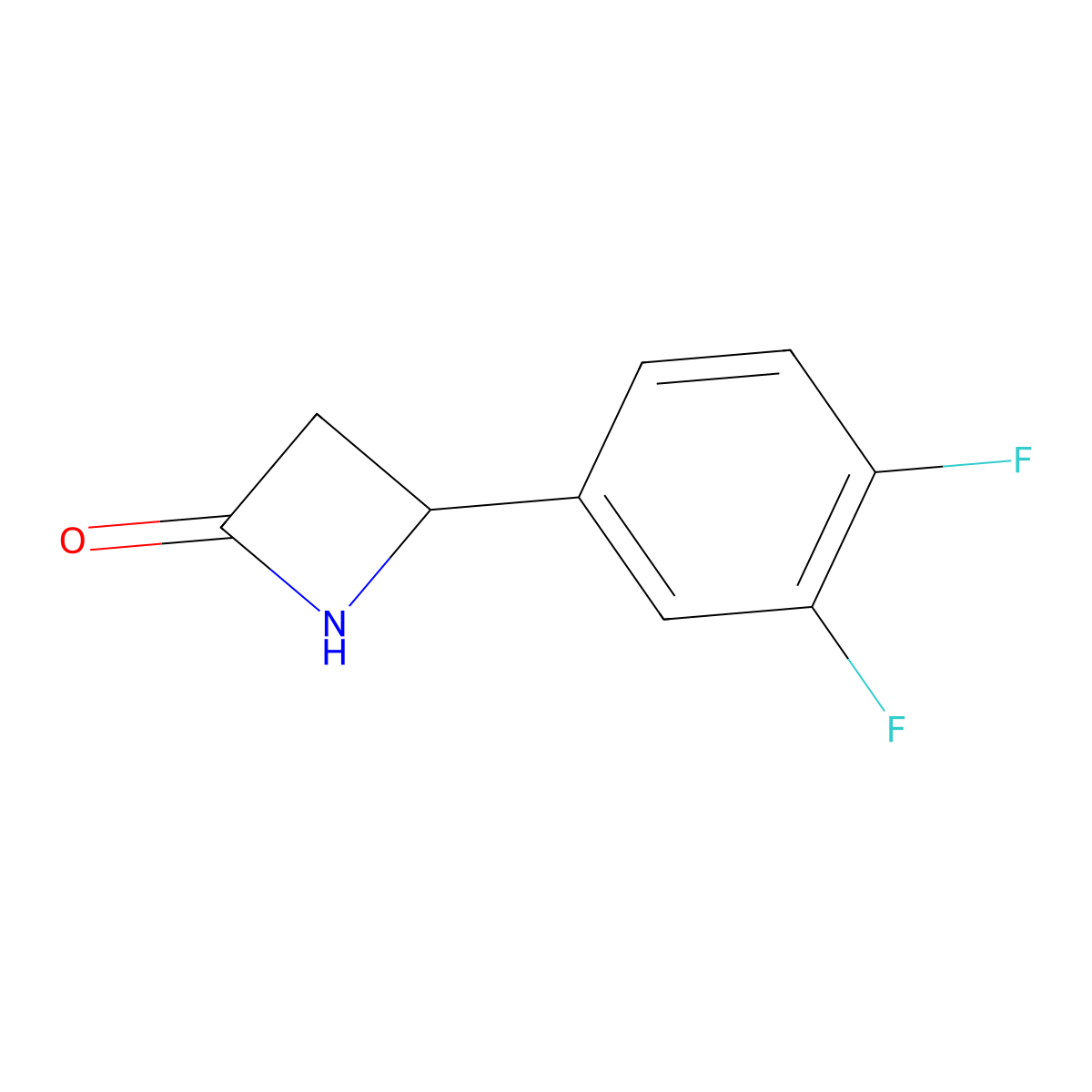 4-(3,4-Difluorophenyl)azetidin-2-one molecular structure, CAS 1339592-63-0