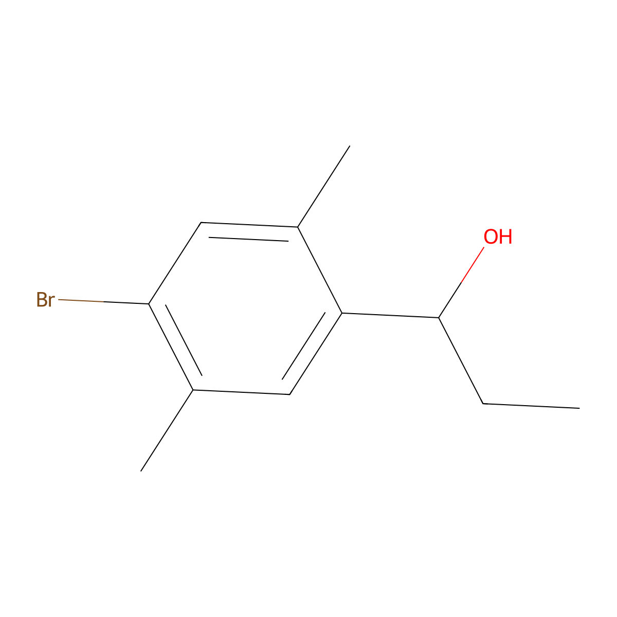 1-(4-Bromo-2,5-dimethylphenyl)propan-1-ol molecular structure, CAS 1339593-35-9