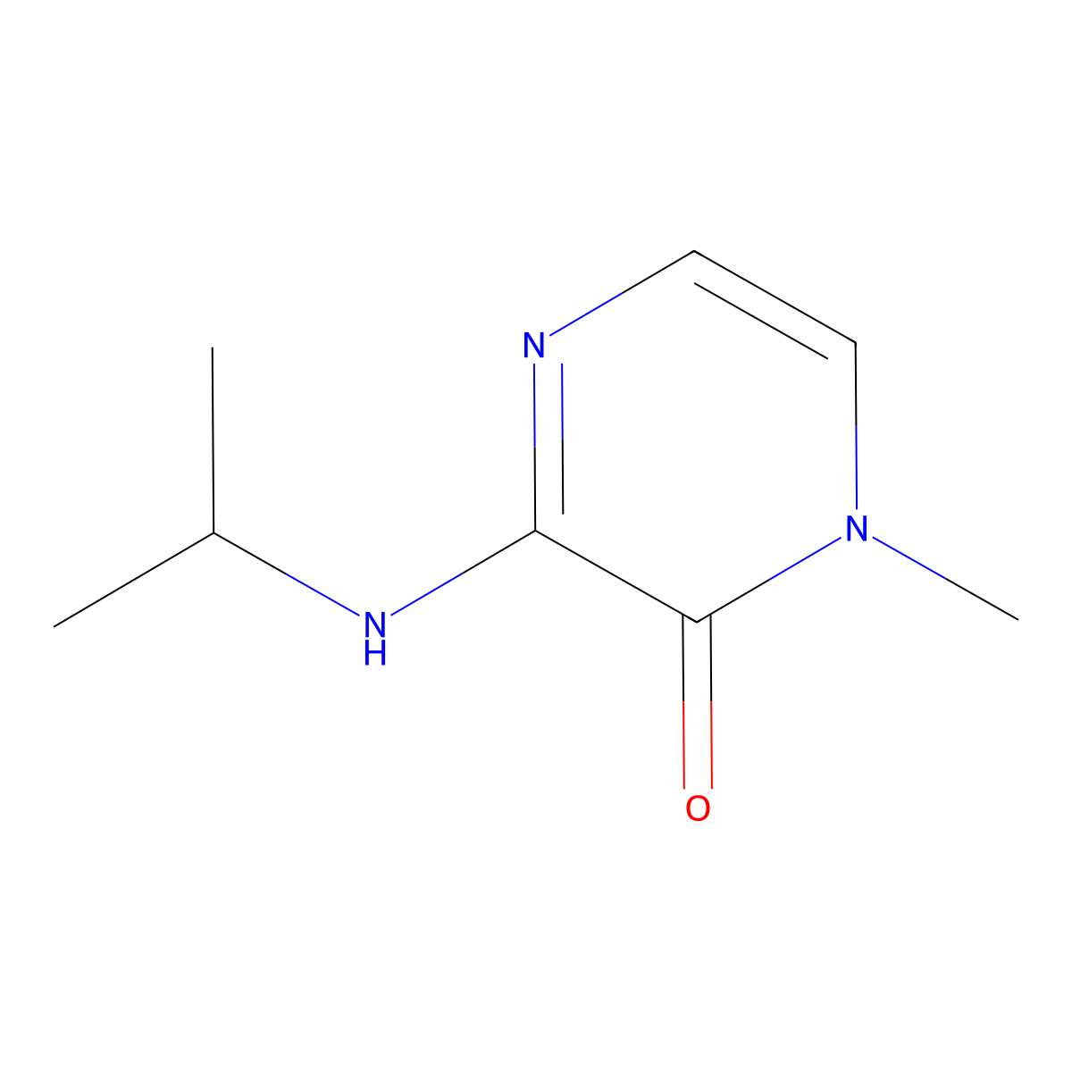 1-Methyl-3-[(propan-2-yl)amino]-1,2-dihydropyrazin-2-one molecular structure, CAS 1339593-93-9