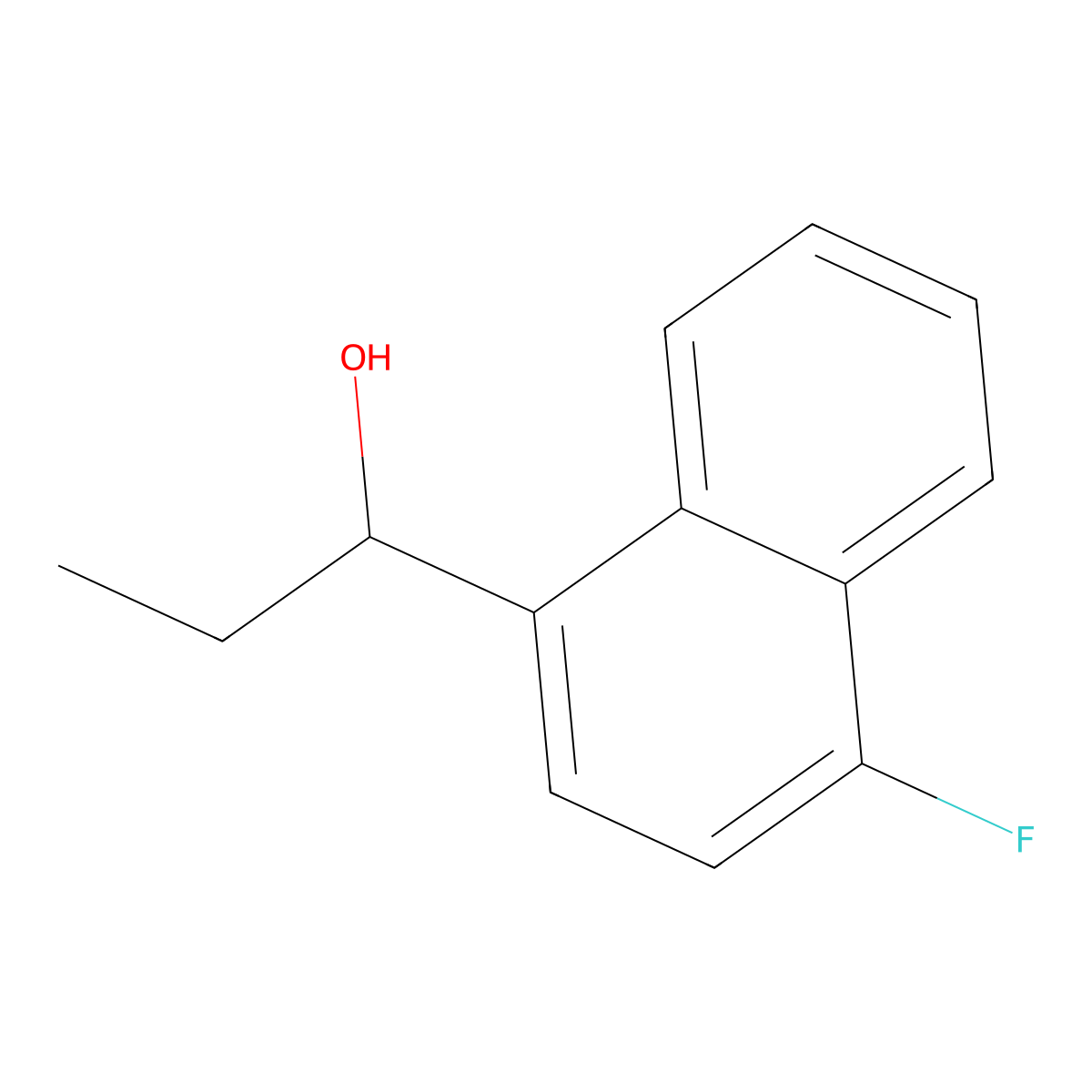 alpha-Ethyl-4-fluoro-1-naphthalenemethanol molecular structure, CAS 1339595-22-0