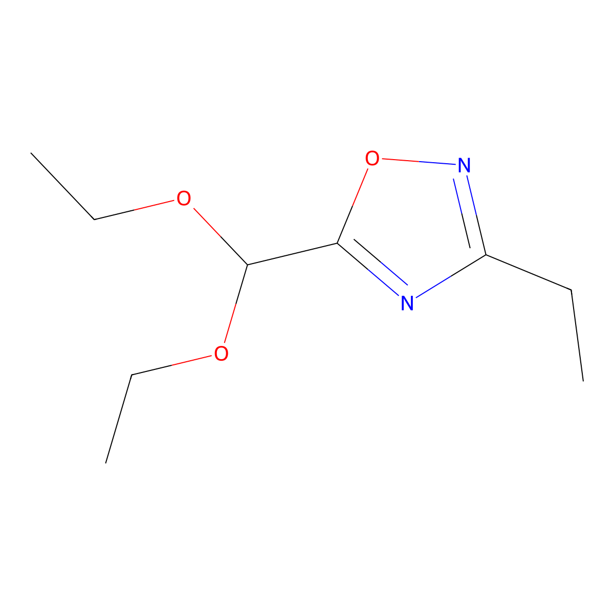 5-(Diethoxymethyl)-3-ethyl-1,2,4-oxadiazole molecular structure, CAS 1339595-31-1