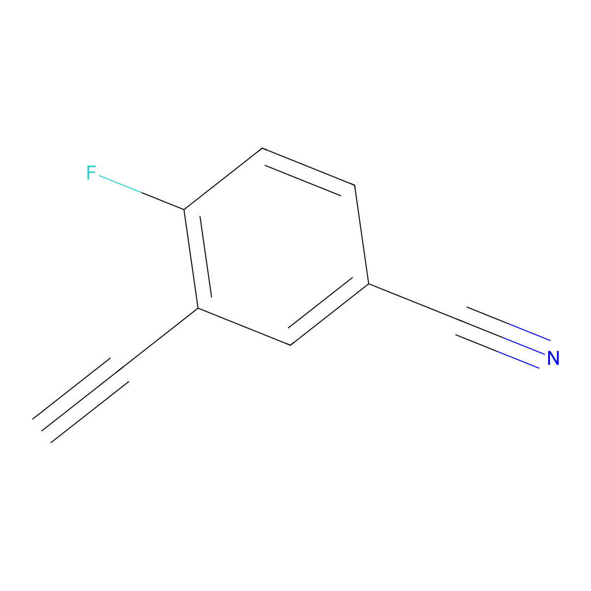 3-Ethynyl-4-fluorobenzonitrile molecular structure, CAS 133960-64-2