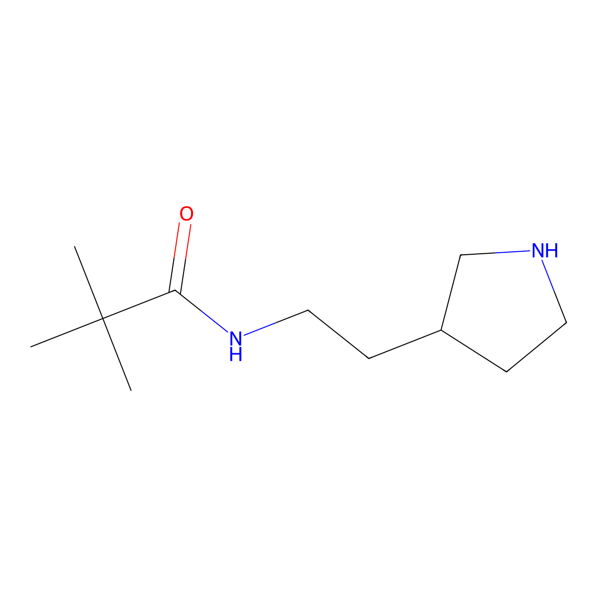 n-(2-(Pyrrolidin-3-yl)ethyl)pivalamide molecular structure, CAS 1339600-19-9