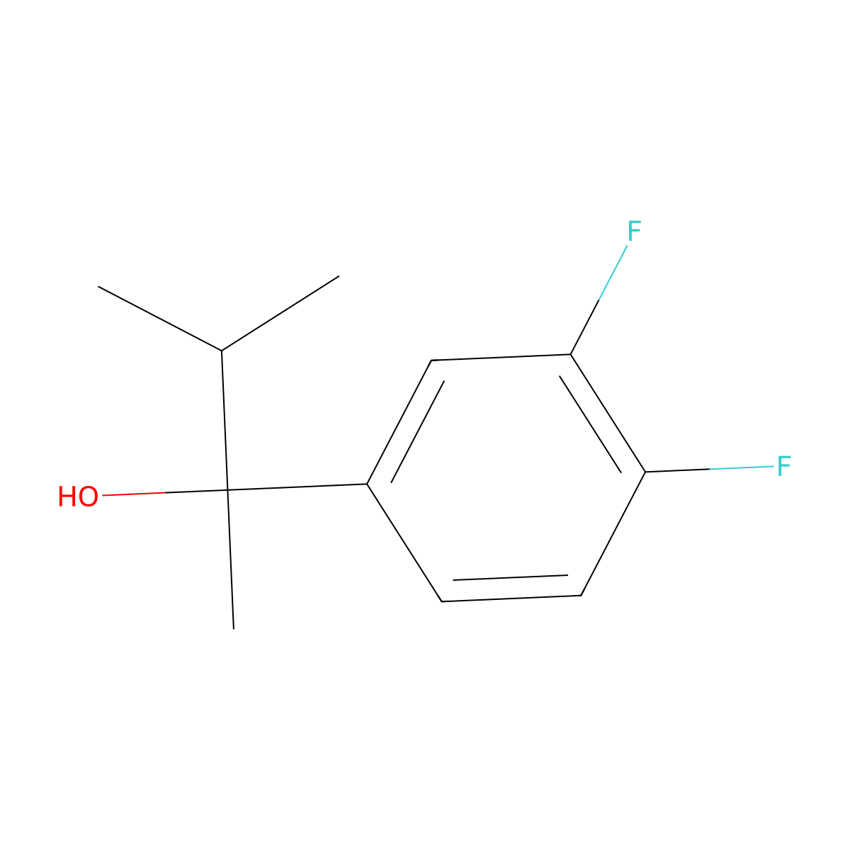 2-(3,4-Difluorophenyl)-3-methyl-butan-2-ol molecular structure, CAS 1339602-00-4