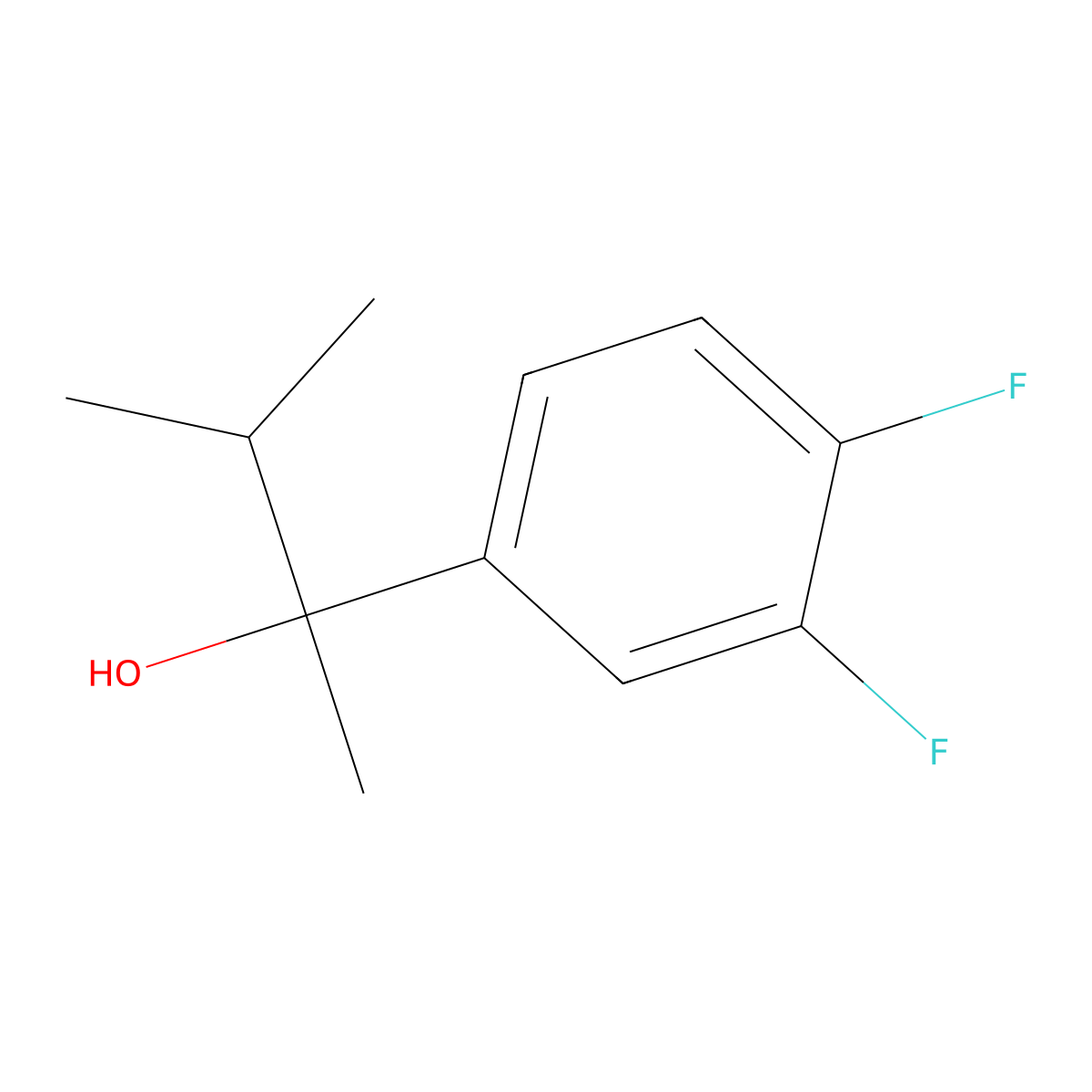 2-(3,4-Difluorophenyl)-3-methyl-butan-2-ol molecular structure, CAS 1339602-00-4