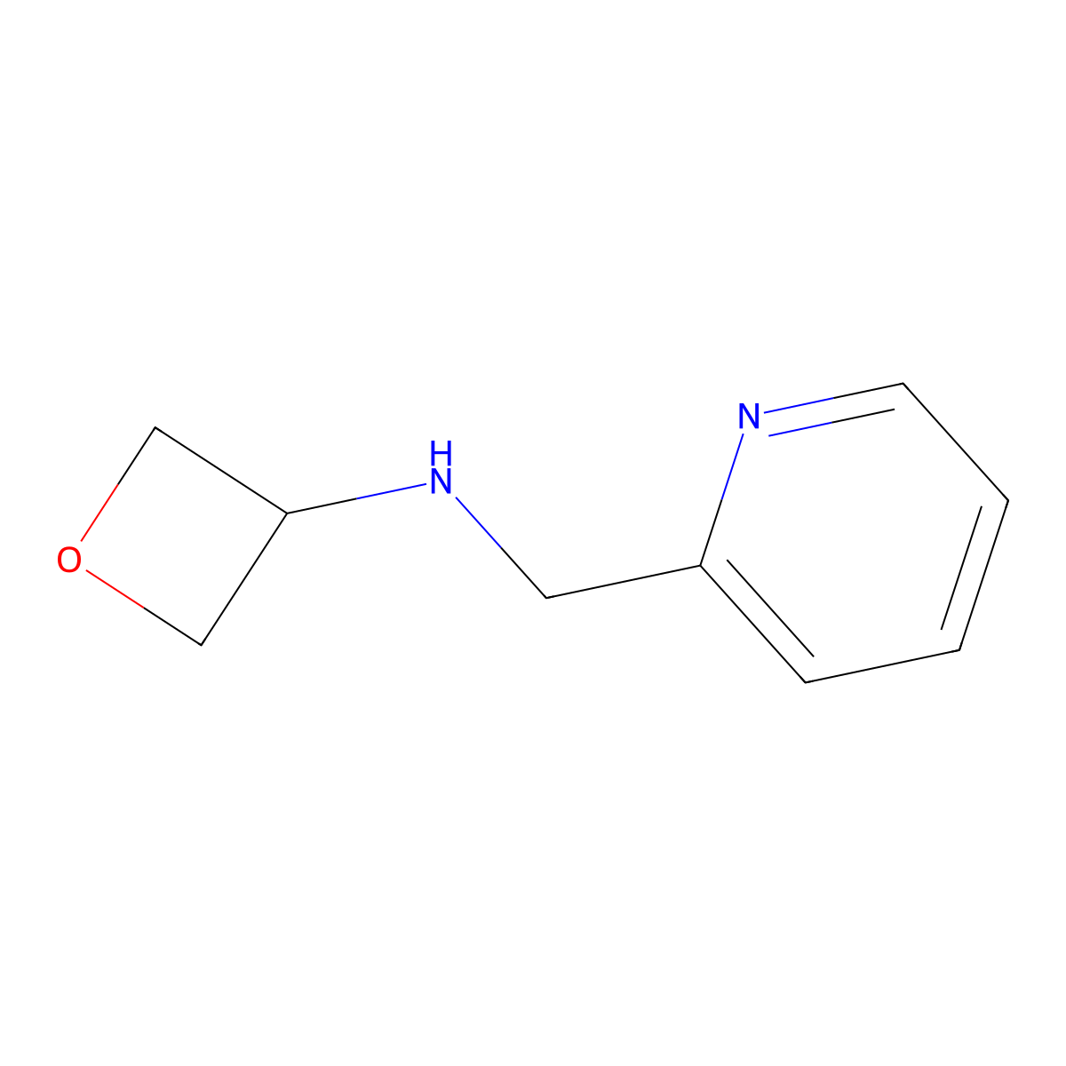 N-(pyridin-2-ylmethyl)oxetan-3-amine molecular structure, CAS 1339602-84-4