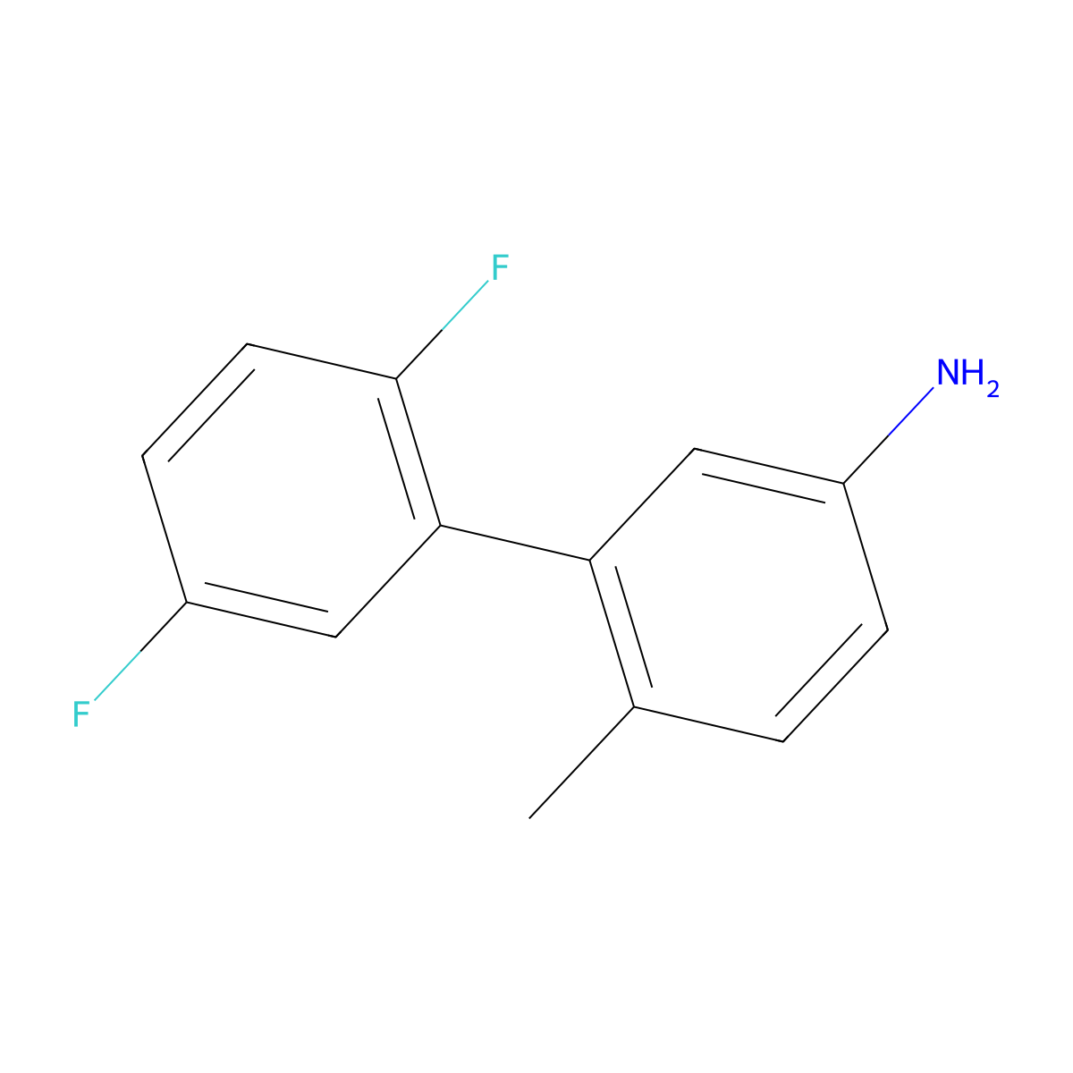 3-(2,5-Difluorophenyl)-4-methylaniline molecular structure, CAS 1339603-41-6