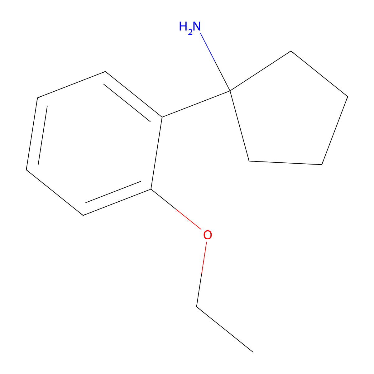 1-(2-Ethoxyphenyl)cyclopentan-1-amine molecular structure, CAS 1339604-07-7