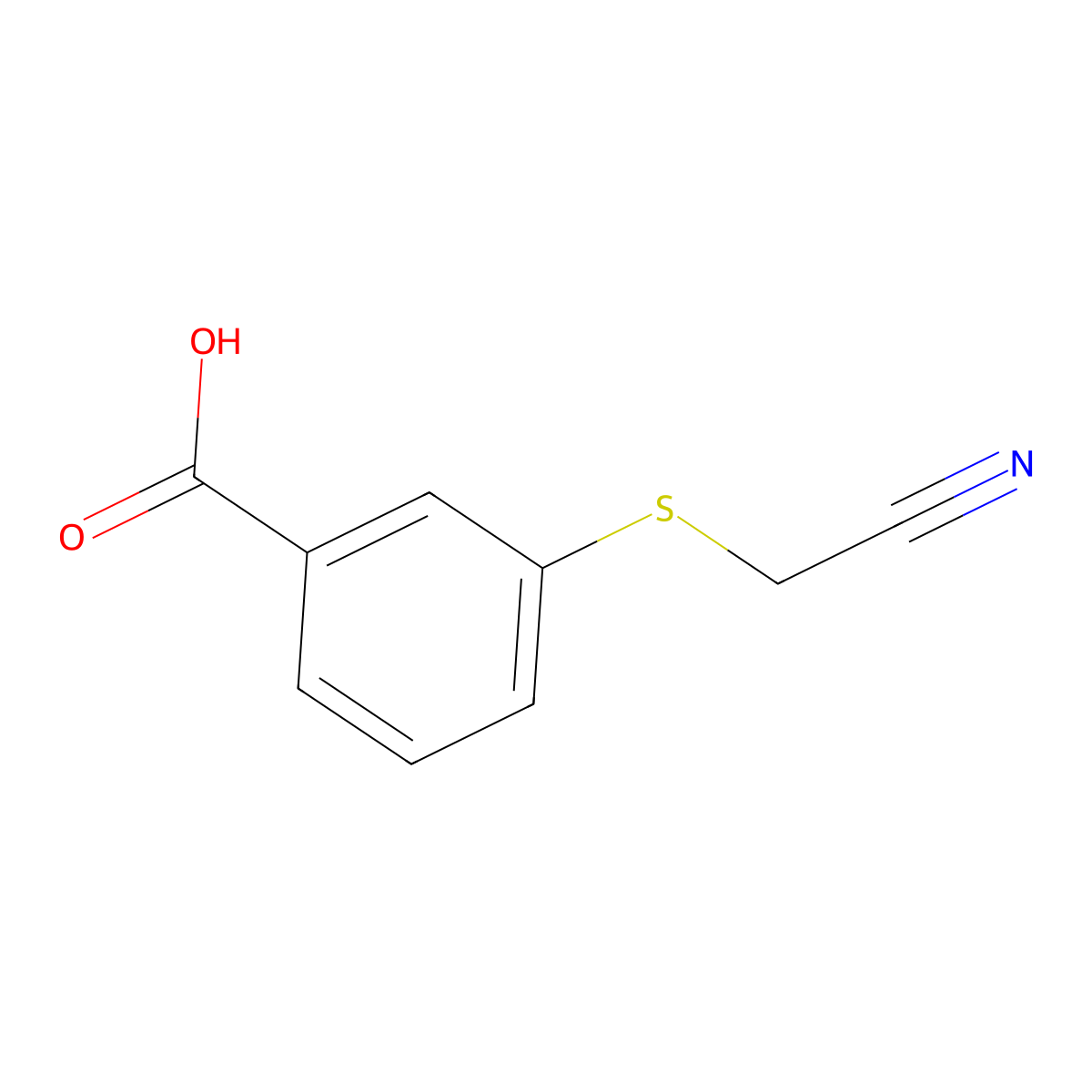 3-[(Cyanomethyl)sulfanyl]benzoic acid molecular structure, CAS 1339606-40-4