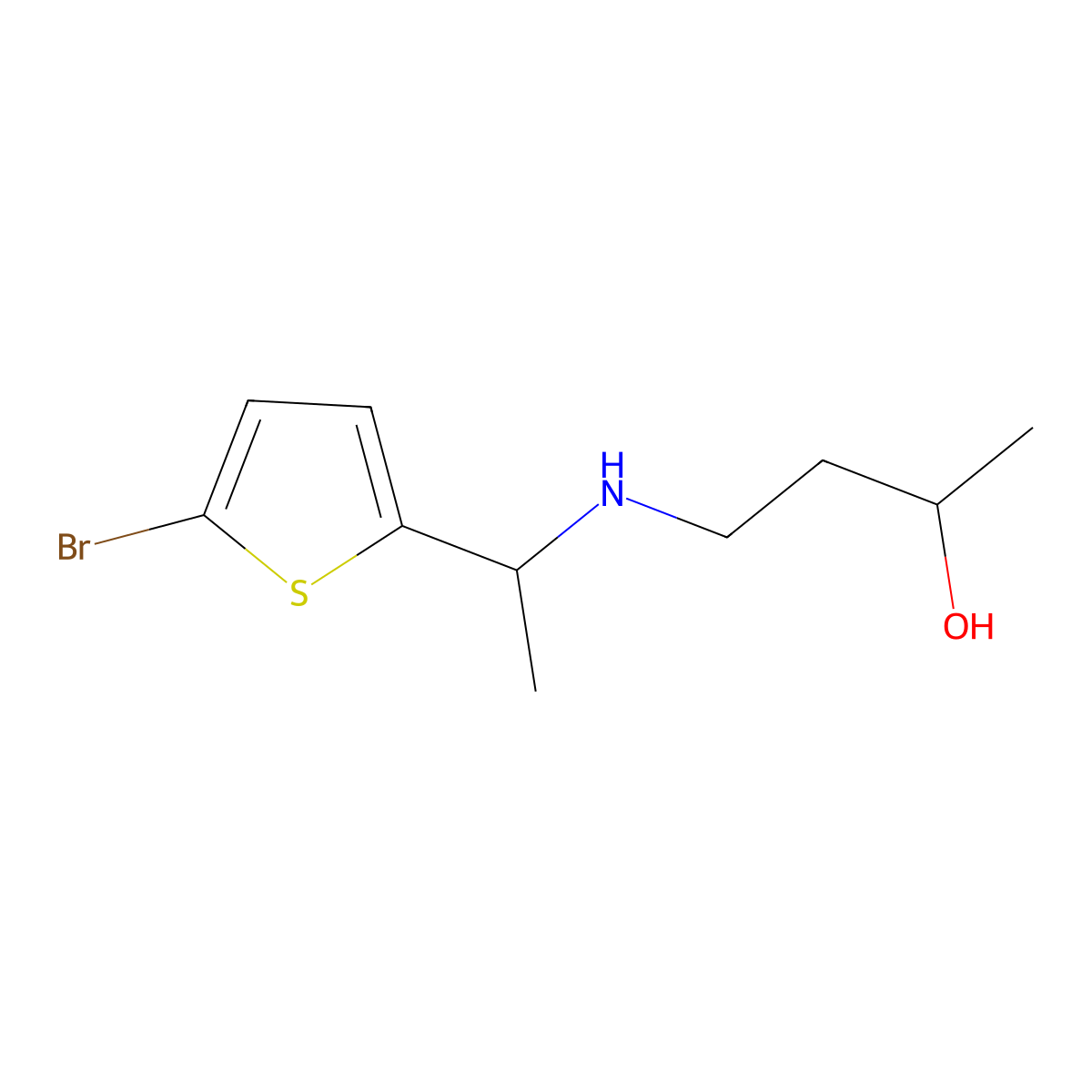 4-{[1-(5-Bromothiophen-2-yl)ethyl]amino}butan-2-ol molecular structure, CAS 1339606-99-3