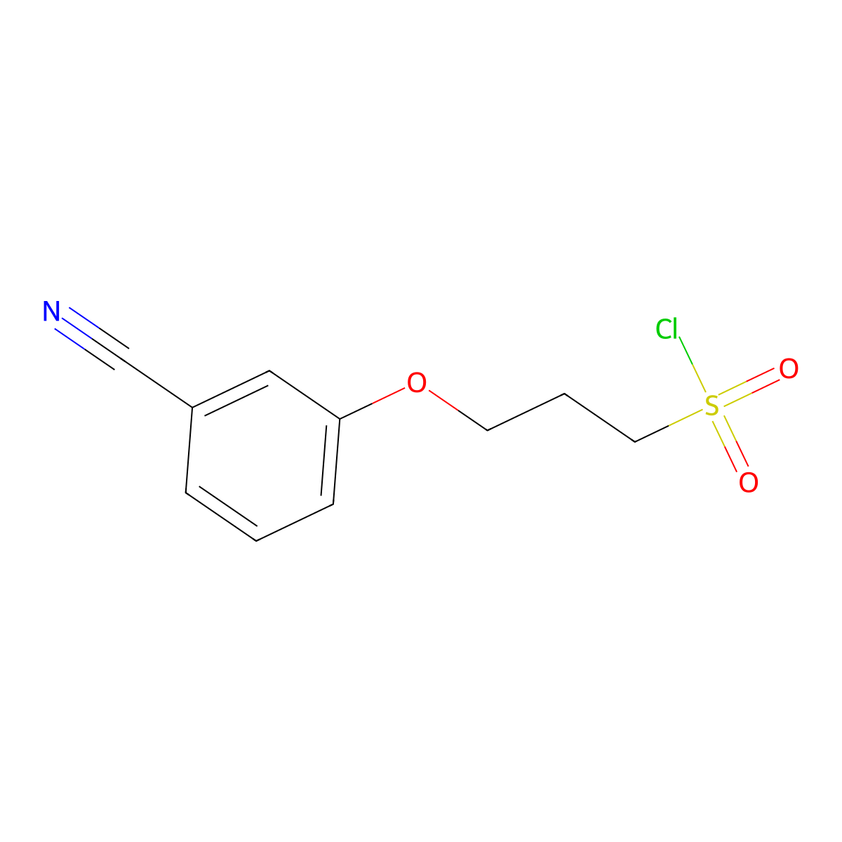 3-(3-Cyanophenoxy)propane-1-sulfonyl chloride molecular structure, CAS 1339607-05-4