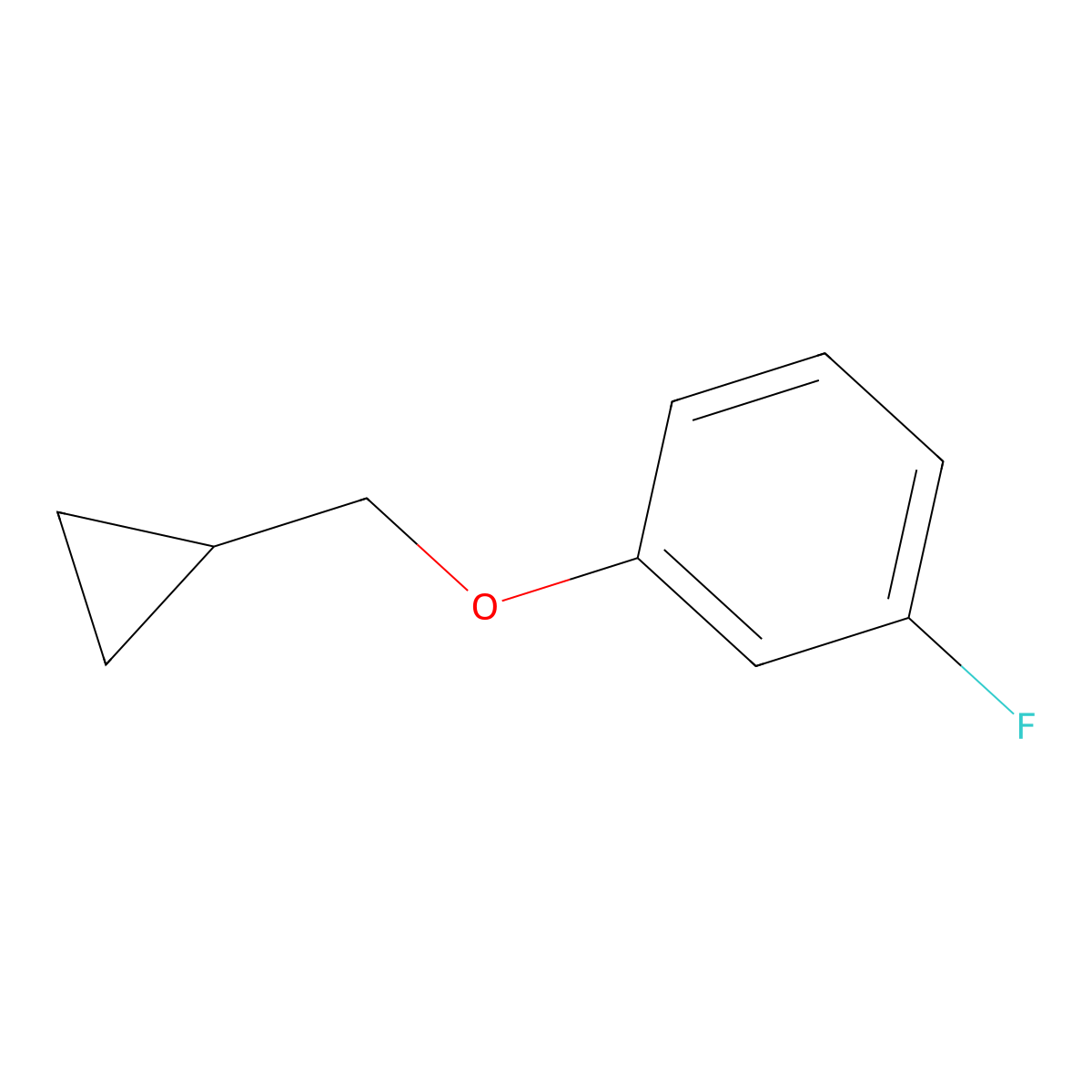 1-(Cyclopropylmethoxy)-3-fluorobenzene molecular structure, CAS 1339607-94-1