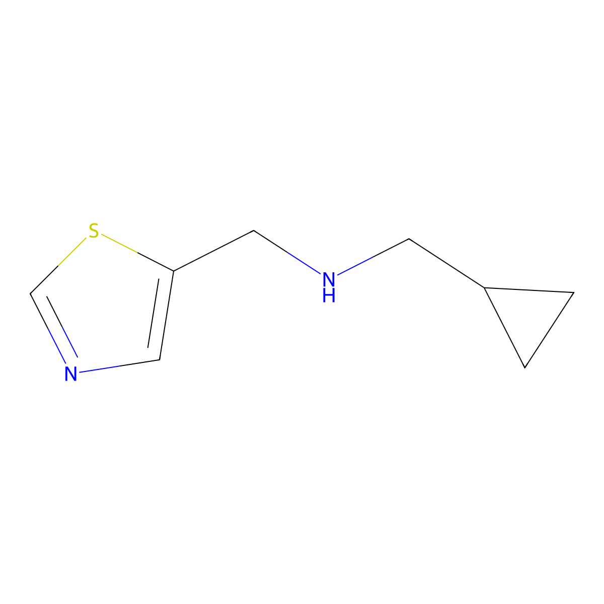 (Cyclopropylmethyl)[(1,3-thiazol-5-yl)methyl]amine molecular structure, CAS 1339610-72-8