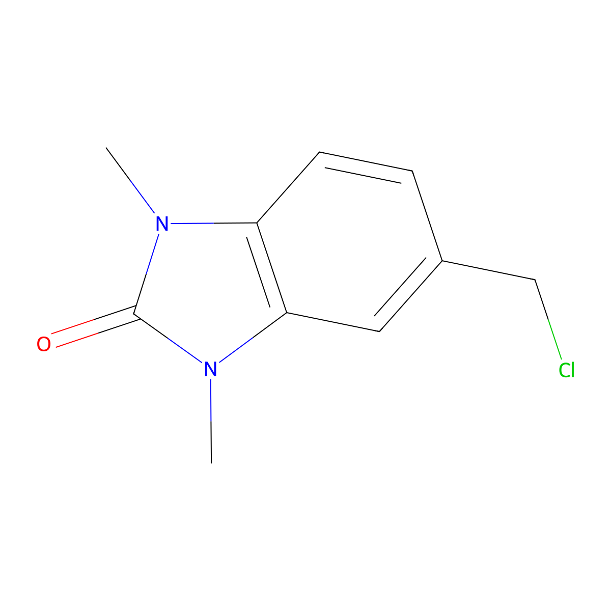 5-(chloromethyl)-1,3-dimethyl-2,3-dihydro-1H-1,3-benzodiazol-2-one molecular structure, CAS 1339610-81-9