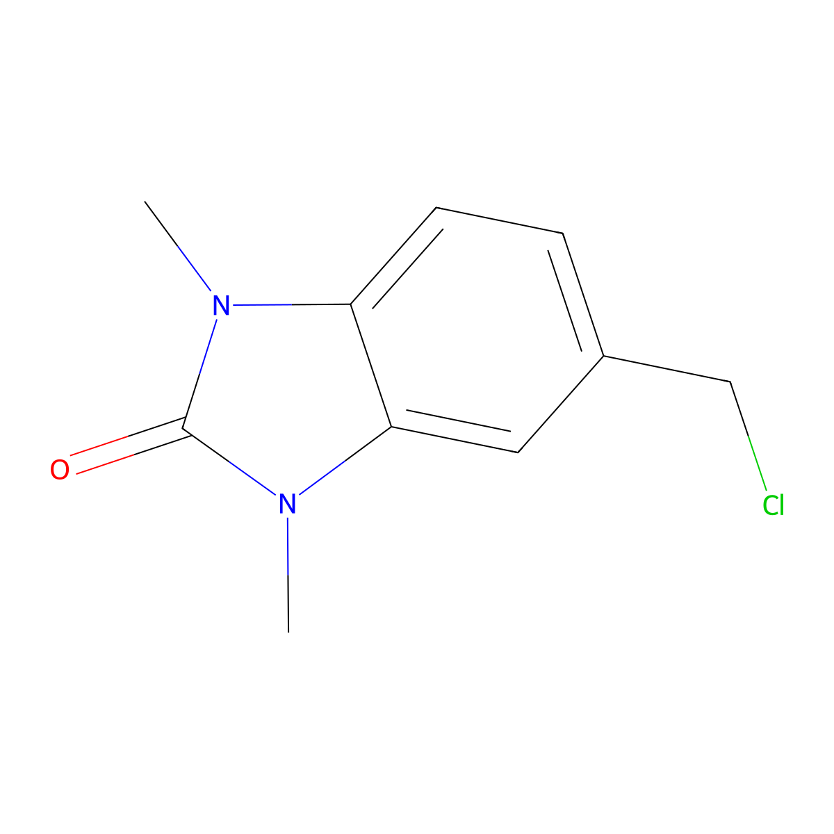 5-(chloromethyl)-1,3-dimethyl-2,3-dihydro-1H-1,3-benzodiazol-2-one molecular structure, CAS 1339610-81-9