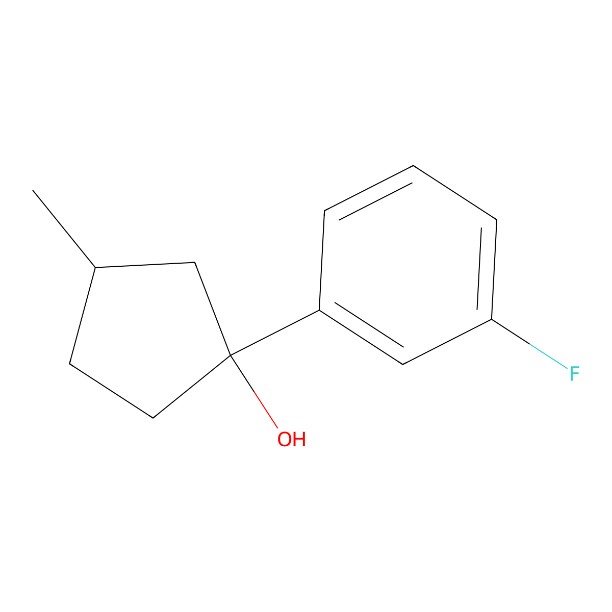 1-(3-Fluorophenyl)-3-methylcyclopentan-1-ol molecular structure, CAS 1339615-26-7