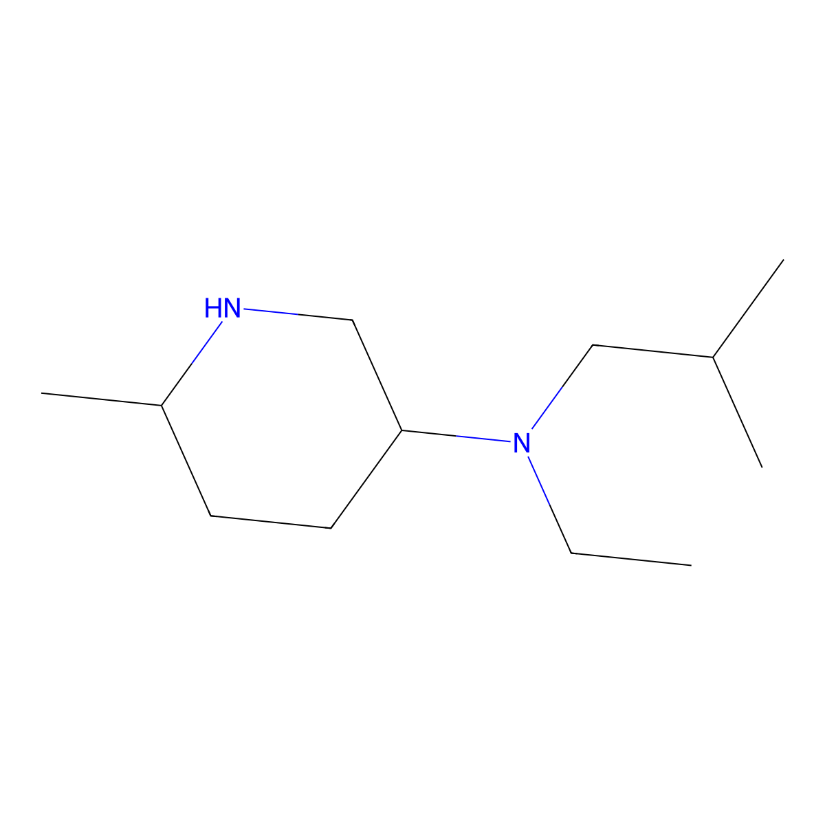 n-Ethyl-N-isobutyl-6-methylpiperidin-3-amine molecular structure, CAS 1339616-85-1