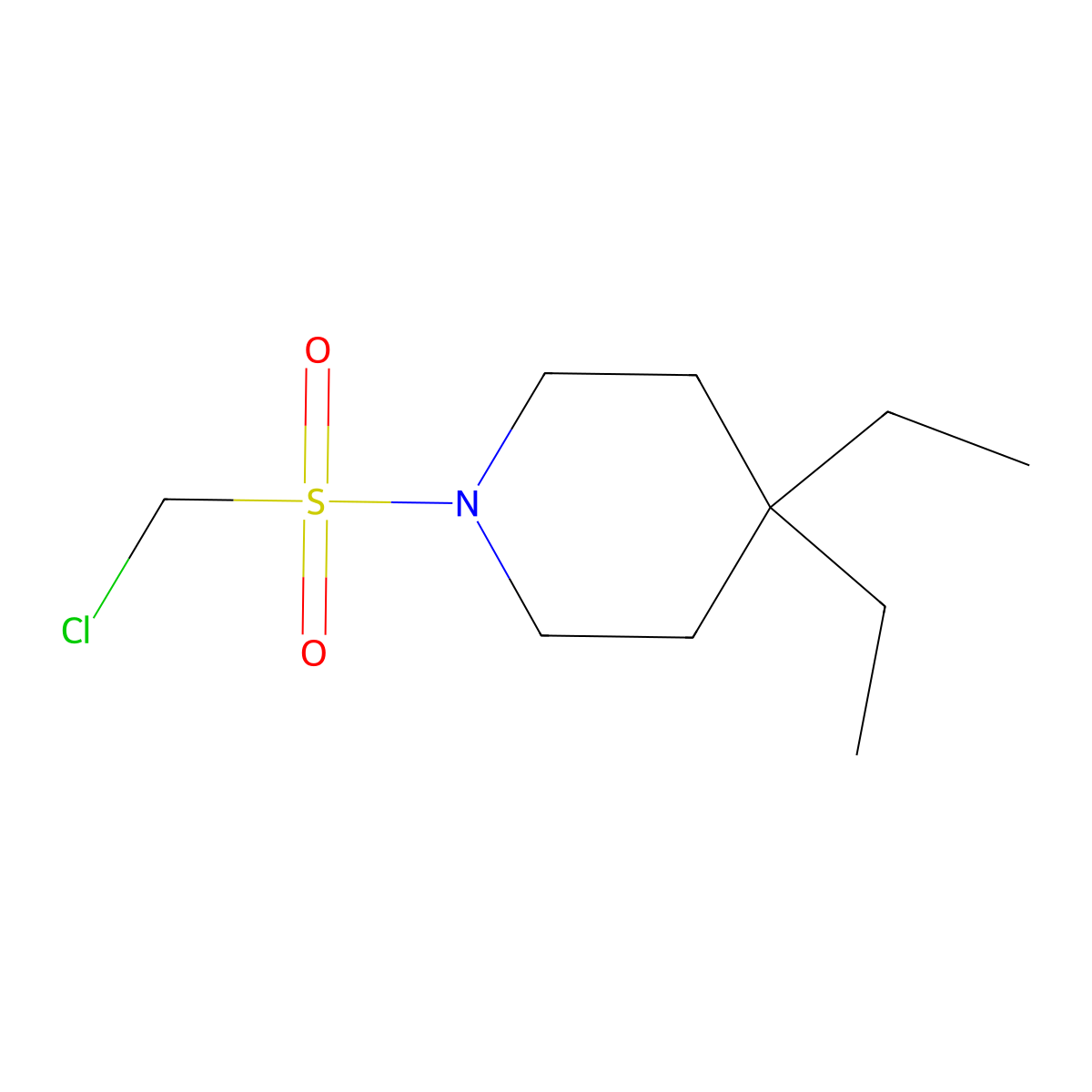 1-Chloromethanesulfonyl-4,4-diethylpiperidine molecular structure, CAS 1339619-27-0