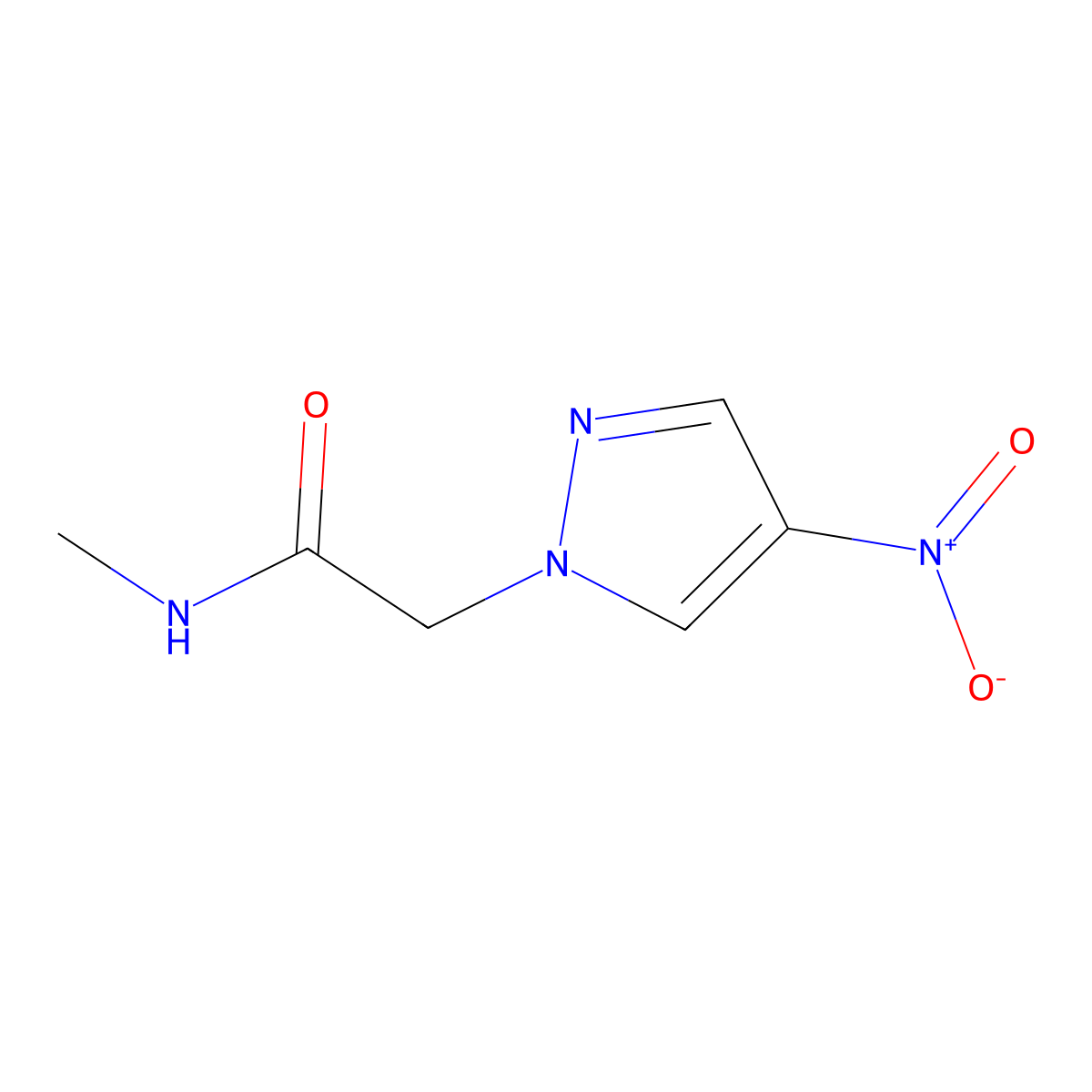 N-methyl-2-(4-nitro-1H-pyrazol-1-yl)acetamide molecular structure, CAS 1339619-68-9