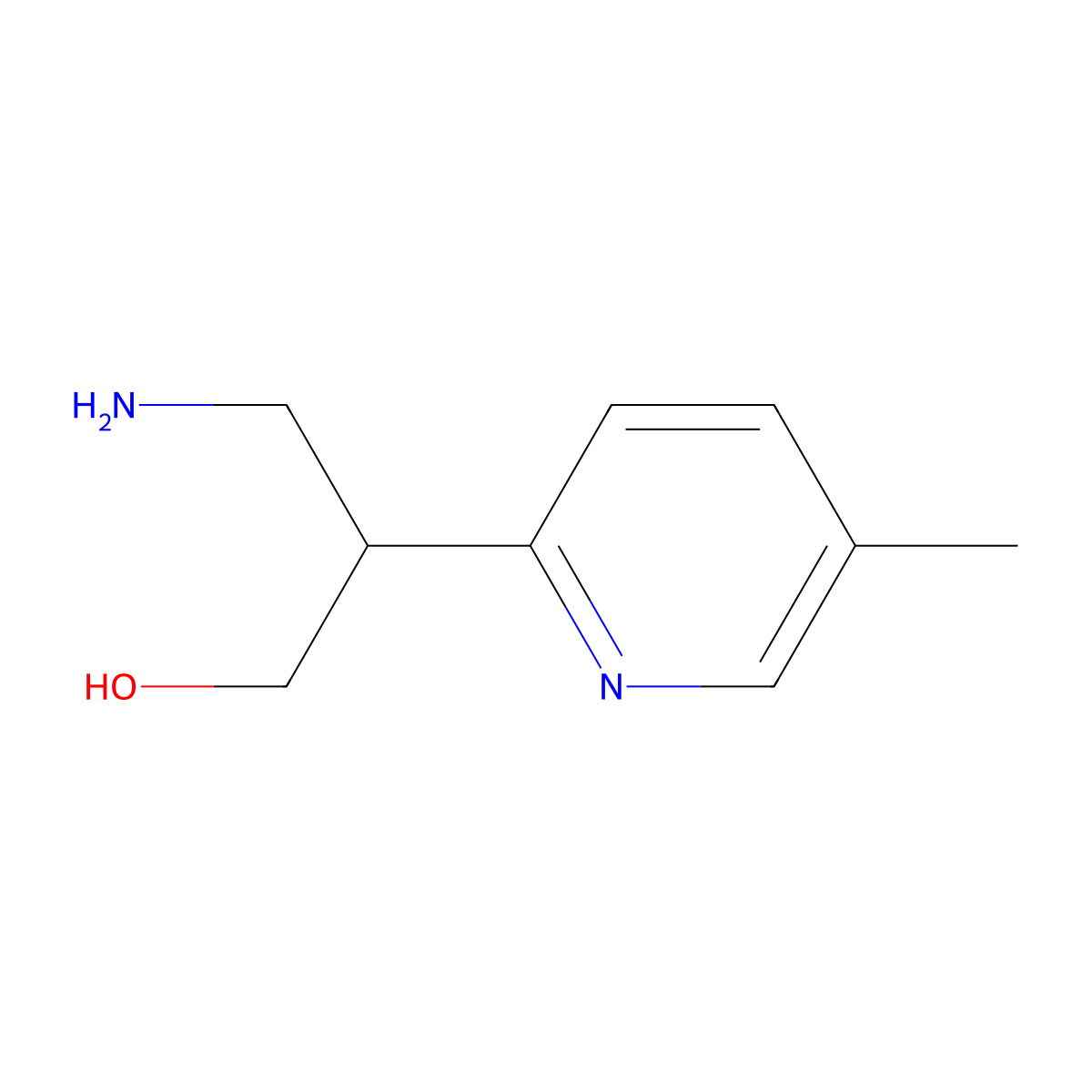 3-Amino-2-(5-methylpyridin-2-yl)propan-1-ol molecular structure, CAS 1339623-07-2