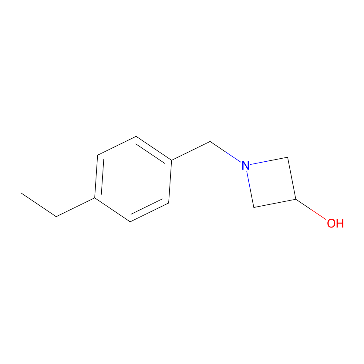 1-[(4-Ethylphenyl)methyl]azetidin-3-ol molecular structure, CAS 1339625-88-5