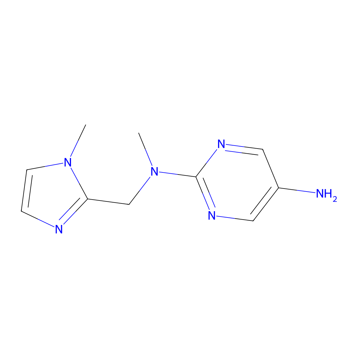 N2-methyl-N2-[(1-methyl-1H-imidazol-2-yl)methyl]pyrimidine-2,5-diamine molecular structure, CAS 1339627-43-8