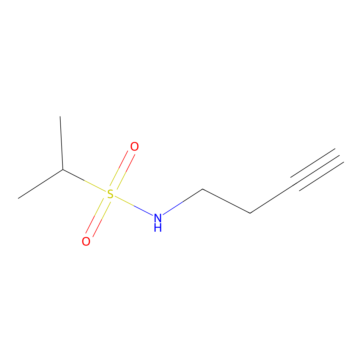 N-(but-3-yn-1-yl)propane-2-sulfonamide molecular structure, CAS 1339627-75-6