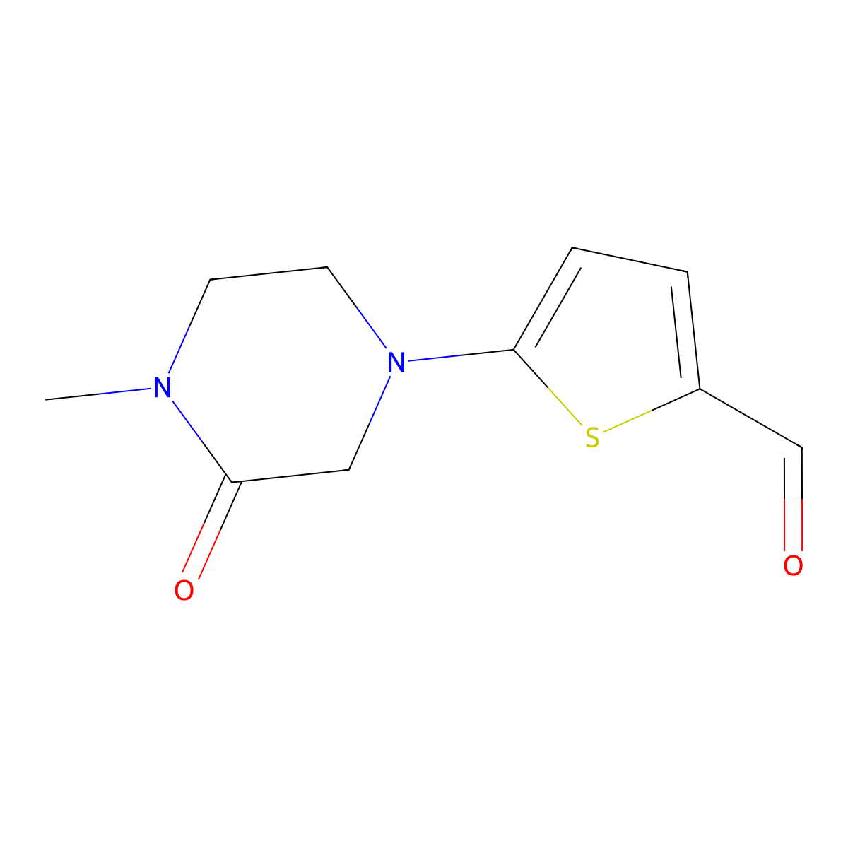 5-(4-Methyl-3-oxopiperazin-1-yl)thiophene-2-carbaldehyde molecular structure, CAS 1339632-43-7