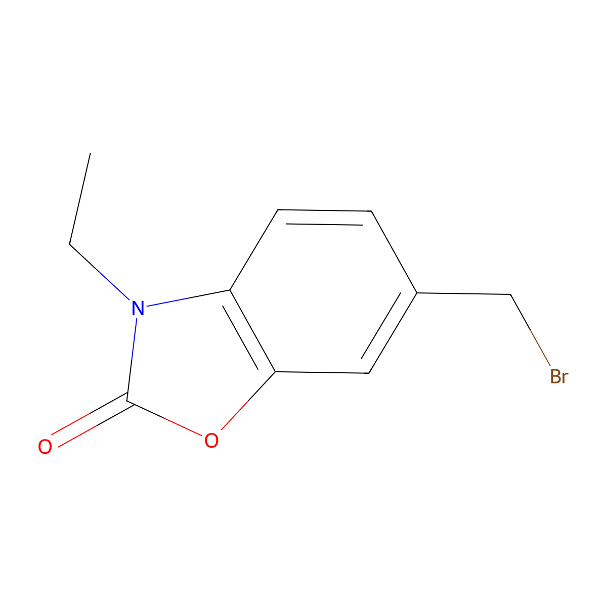6-(Bromomethyl)-3-ethyl-2,3-dihydro-1,3-benzoxazol-2-one molecular structure, CAS 1339632-61-9