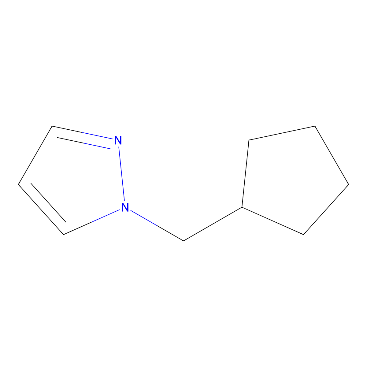 1-(cyclopentylmethyl)-1H-pyrazole molecular structure, CAS 1339638-63-9
