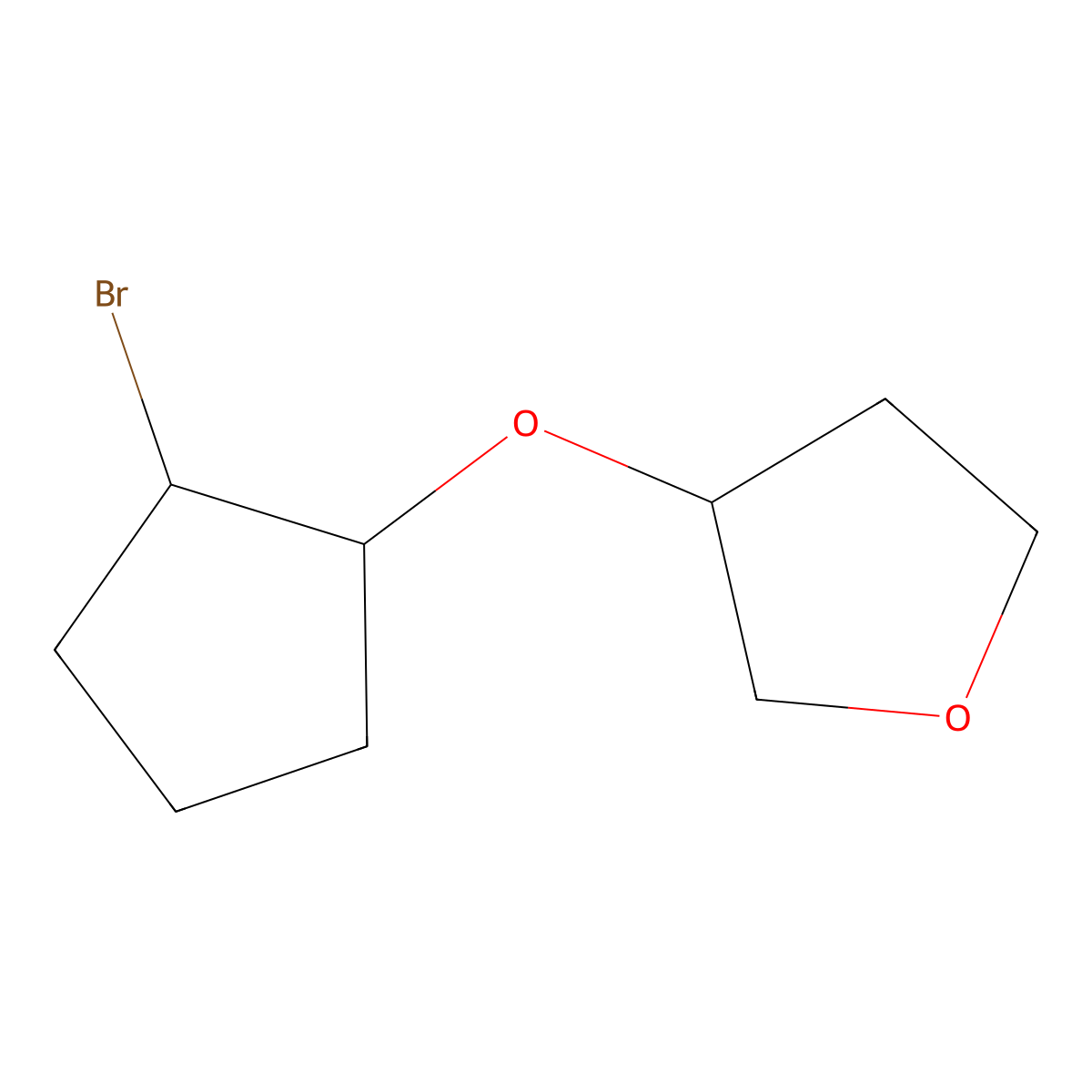 3-[(2-Bromocyclopentyl)oxy]oxolane molecular structure, CAS 1339638-72-0