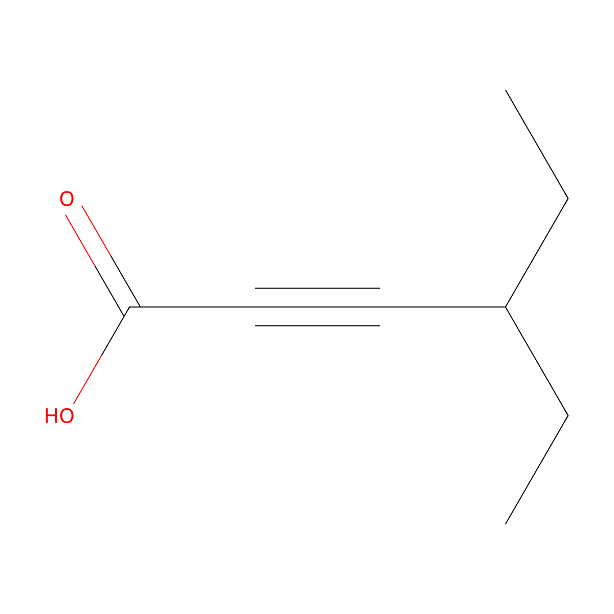 4-Ethylhex-2-ynoic acid molecular structure, CAS 1339639-69-8