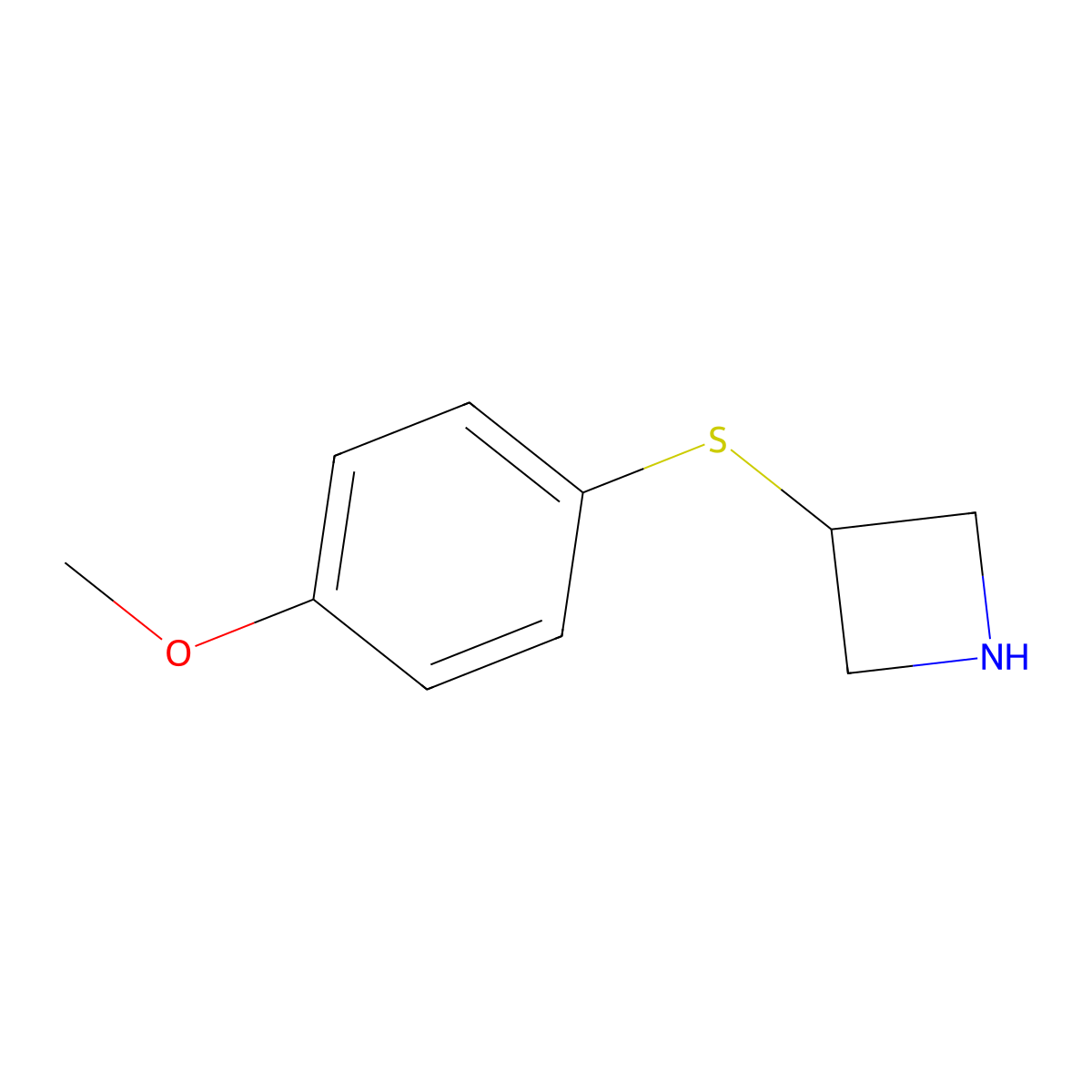 3-[(4-Methoxyphenyl)sulfanyl]azetidine molecular structure, CAS 1339640-02-6
