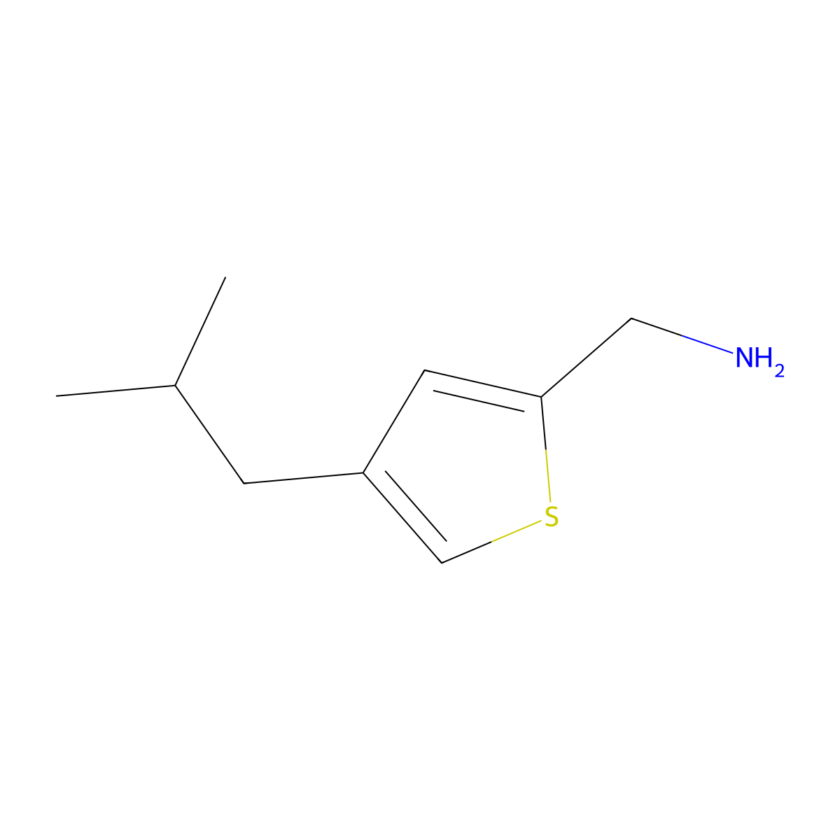 [4-(2-Methylpropyl)thiophen-2-yl]methanamine molecular structure, CAS 1339642-49-7