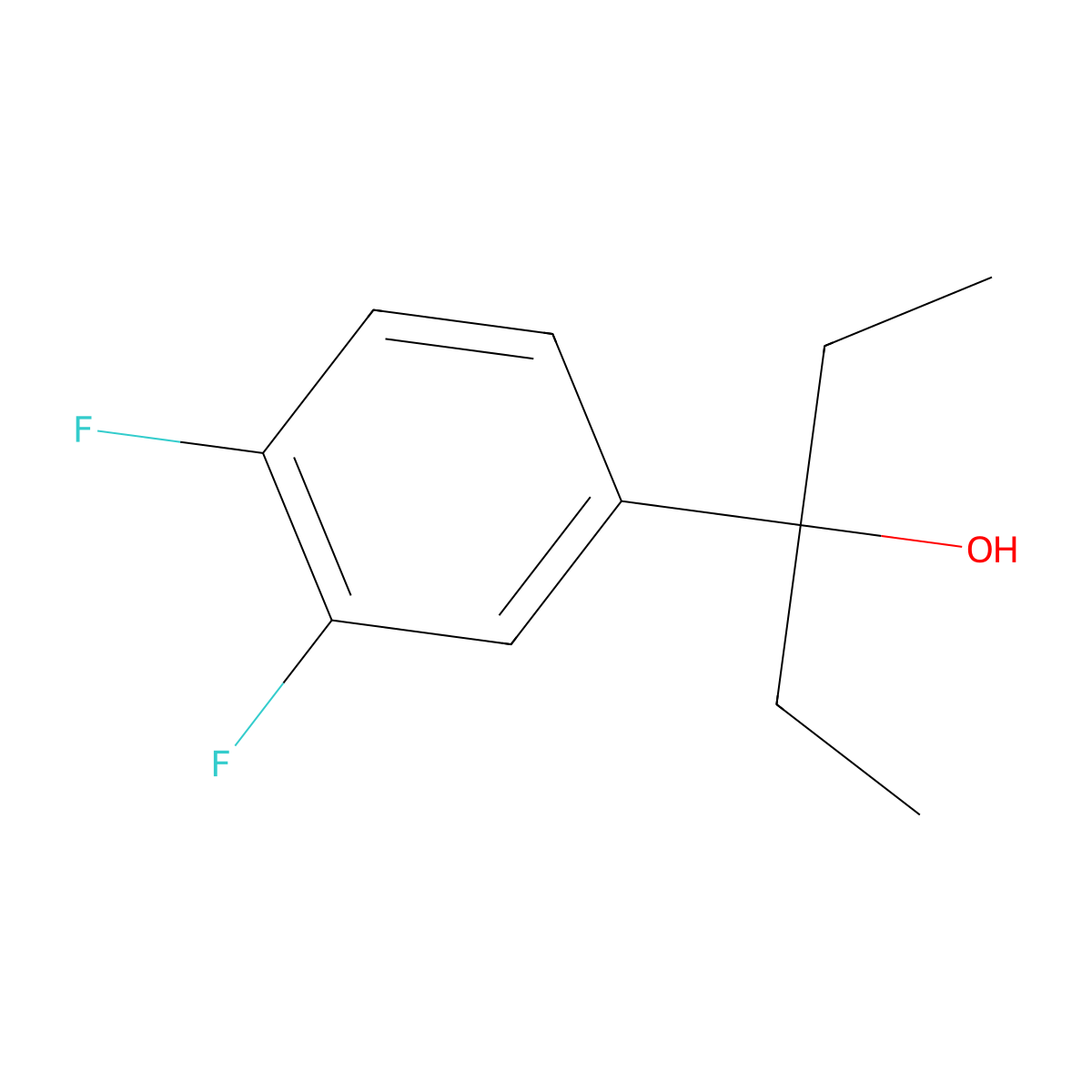 3-(3,4-Difluorophenyl)-3-pentanol molecular structure, CAS 1339642-58-8