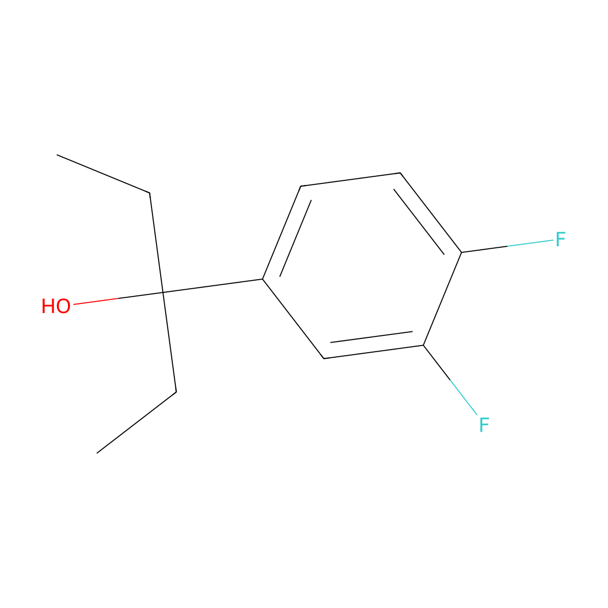 3-(3,4-Difluorophenyl)-3-pentanol molecular structure, CAS 1339642-58-8