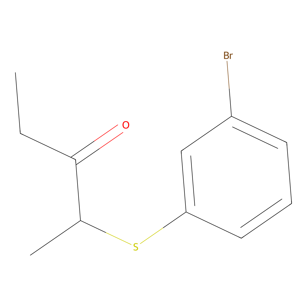 2-((3-Bromophenyl)thio)pentan-3-one molecular structure, CAS 1339643-98-9