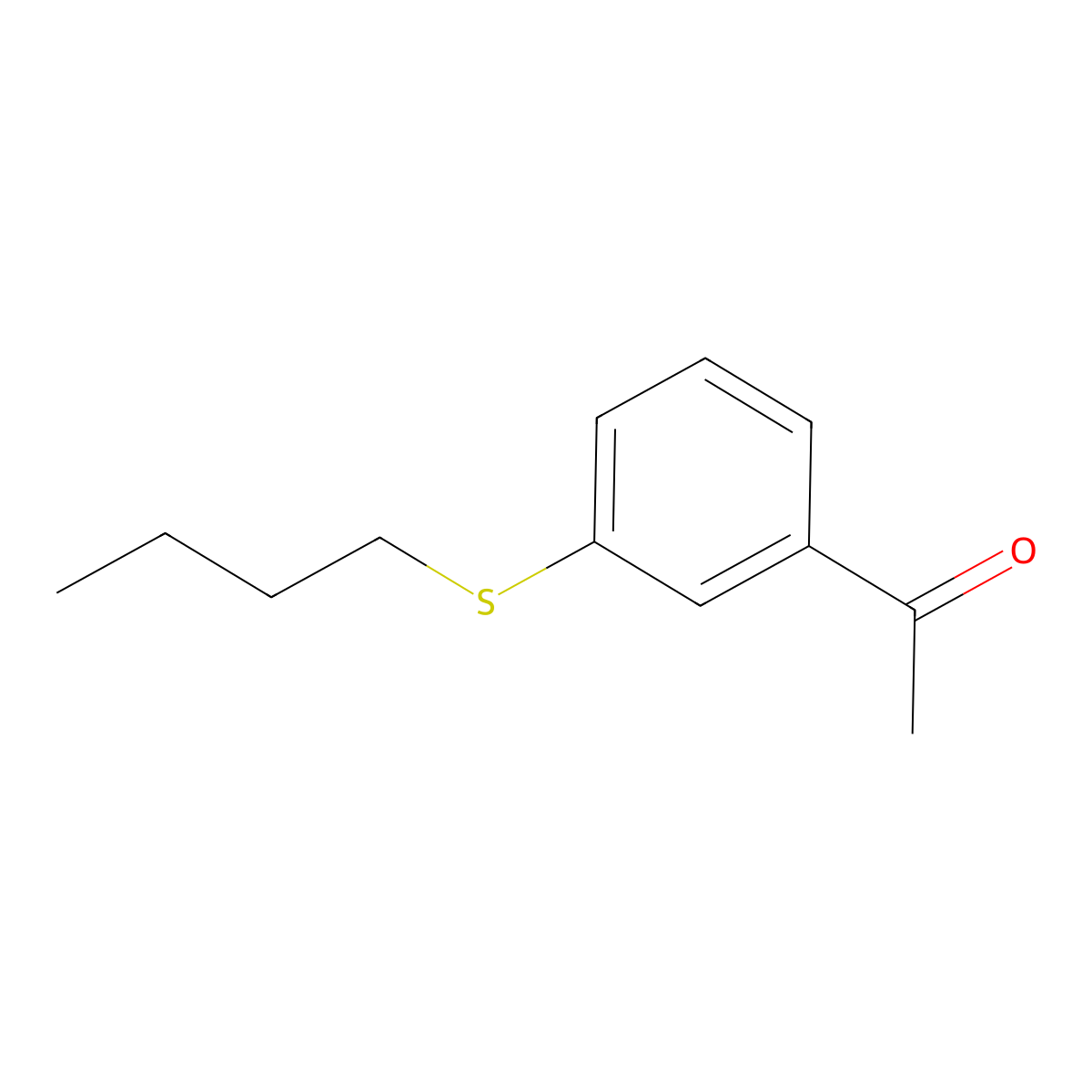 3'-(n-Butylthio)acetophenone molecular structure, CAS 1339645-76-9