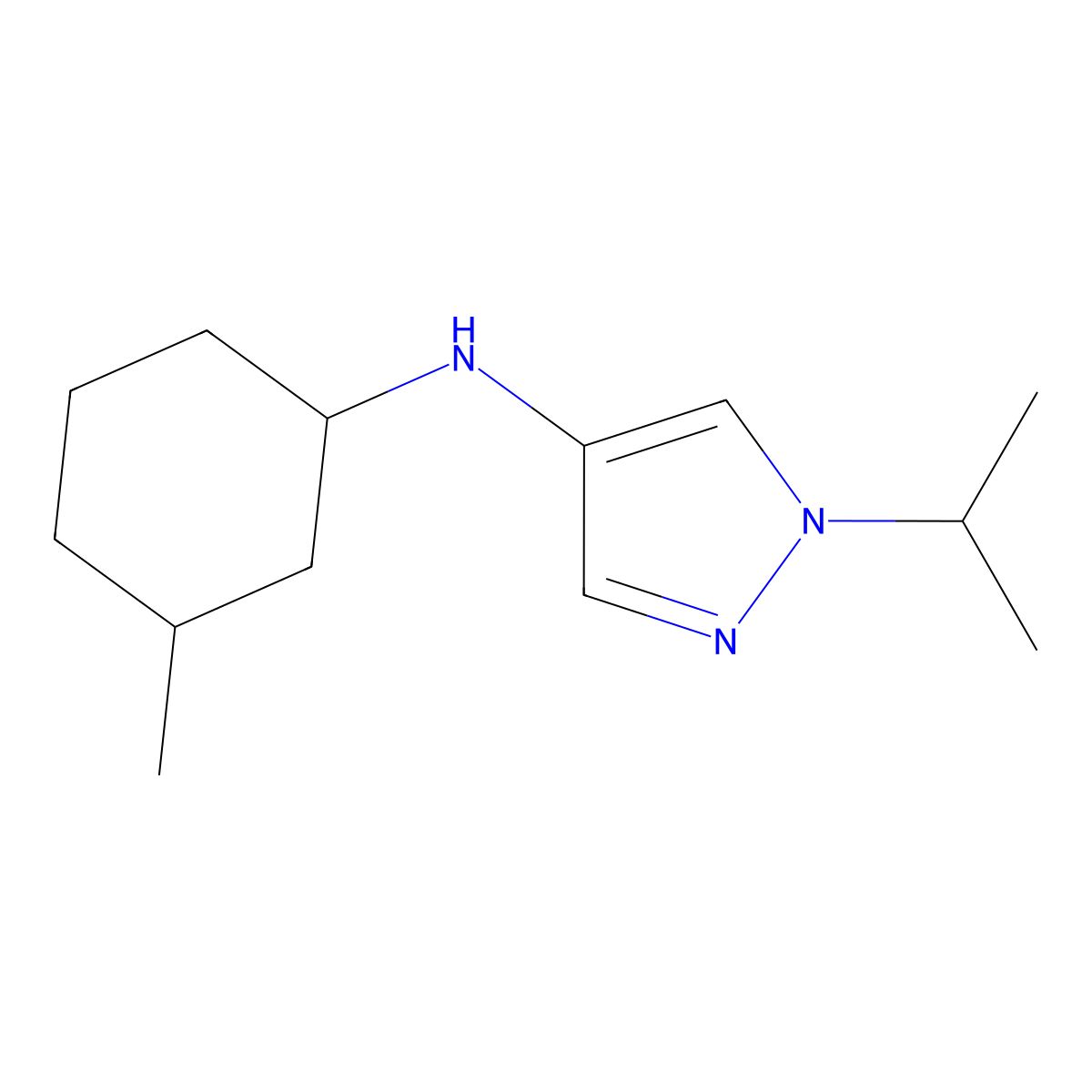 N-(3-Methylcyclohexyl)-1-(propan-2-yl)-1H-pyrazol-4-amine molecular structure, CAS 1339647-16-3