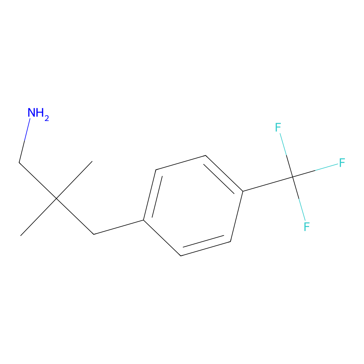 2,2-Dimethyl-3-[4-(trifluoromethyl)phenyl]propan-1-amine molecular structure, CAS 1339648-06-4