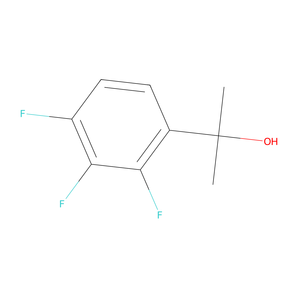 2-(2,3,4-Trifluorophenyl)propan-2-ol molecular structure, CAS 1339650-65-5