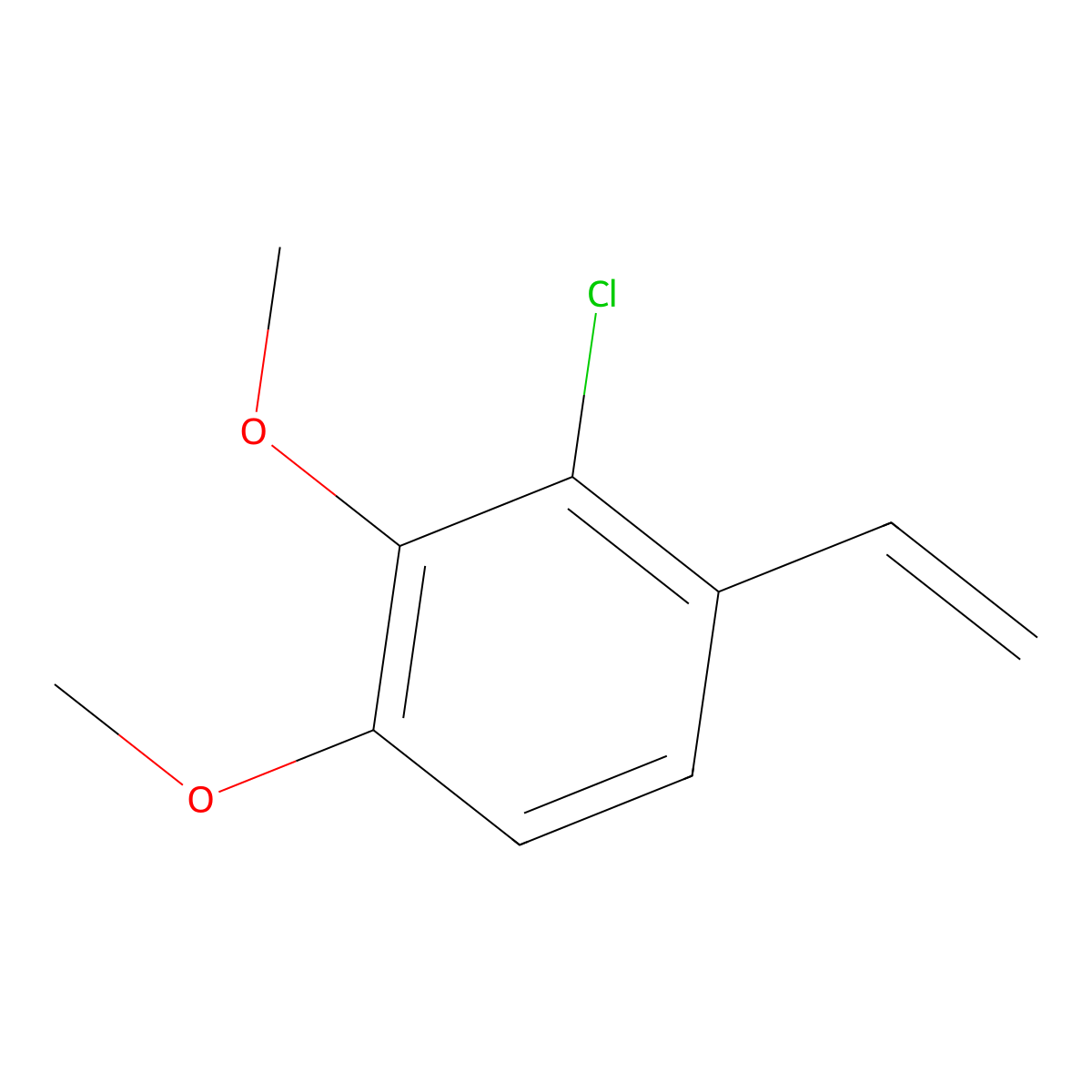 2-Chloro-1-ethenyl-3,4-dimethoxybenzene molecular structure, CAS 1339650-73-5