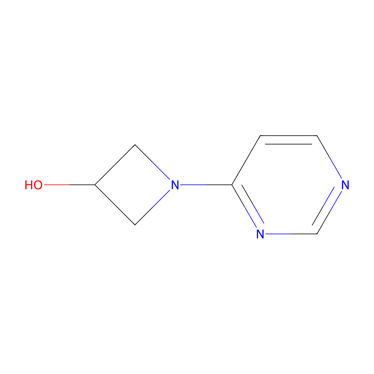 1-(Pyrimidin-4-yl)azetidin-3-ol molecular structure, CAS 1339651-68-1