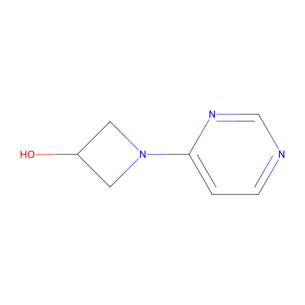 1-(Pyrimidin-4-yl)azetidin-3-ol molecular structure, CAS 1339651-68-1